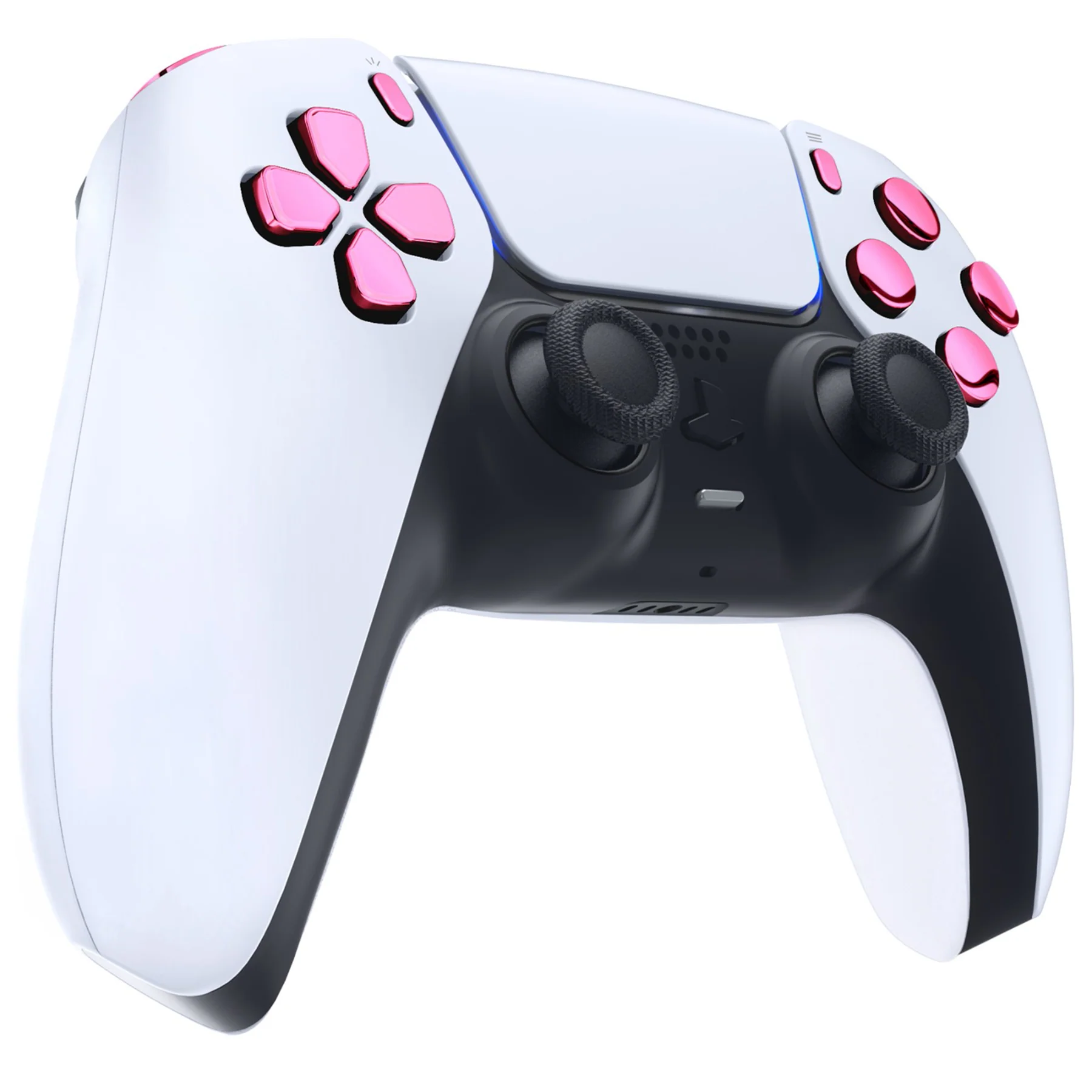 eXtremeRate Replacement Full Set Buttons Compatible with PS5 Controller BDM-030/040/050/060 - Chrome Pink - Image 6
