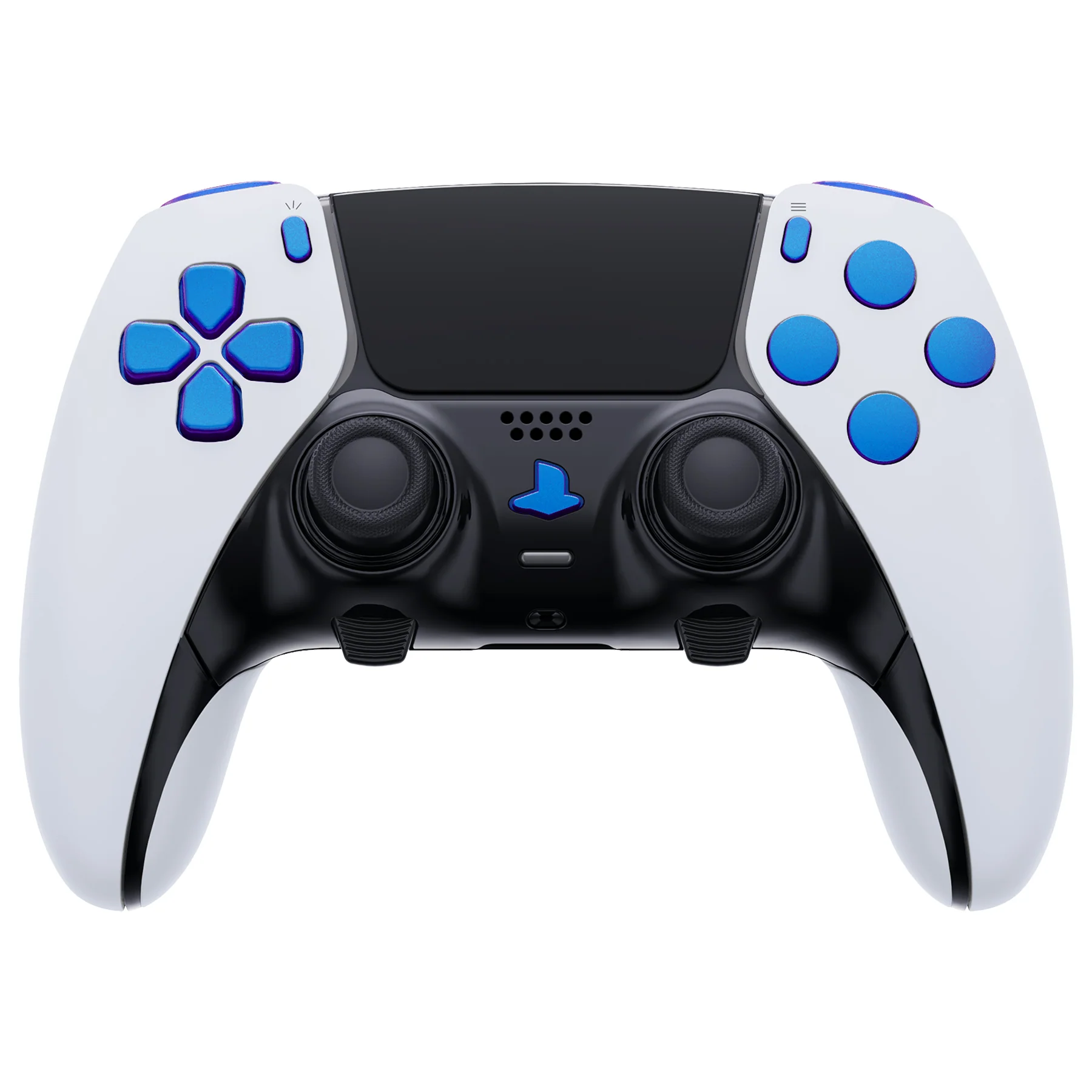 eXtremeRate Replacement Full Set Buttons Compatible with PS5 Edge Controller - Chameleon Purple Blue - Image 3
