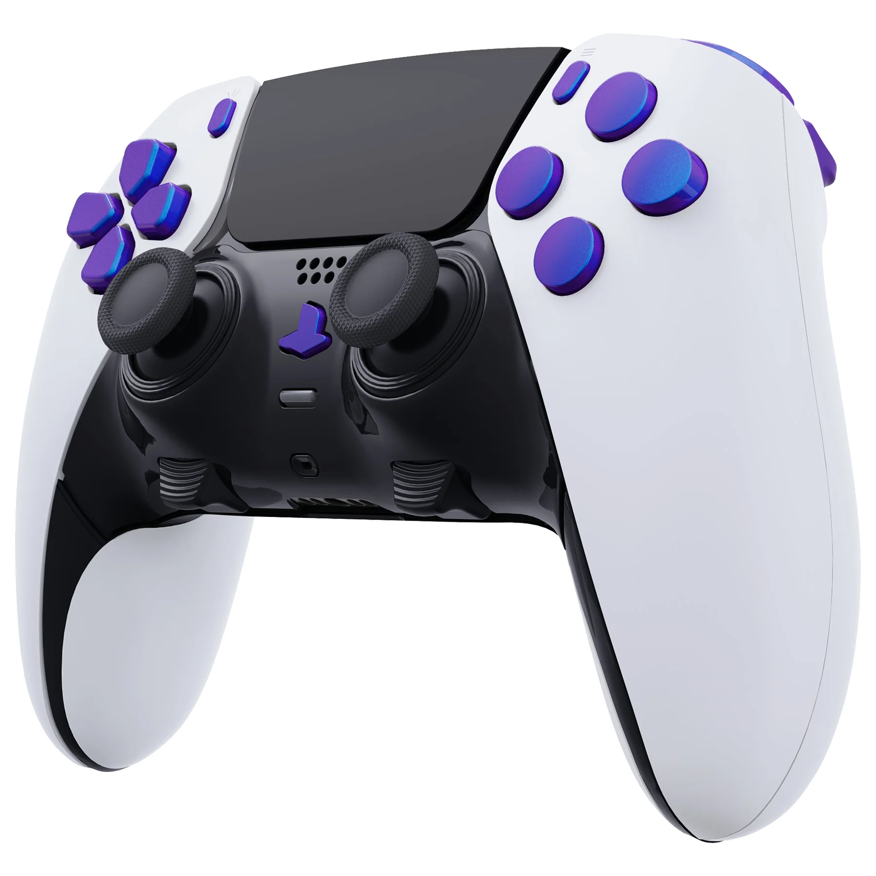 eXtremeRate Replacement Full Set Buttons Compatible with PS5 Edge Controller - Chameleon Purple Blue - Image 4