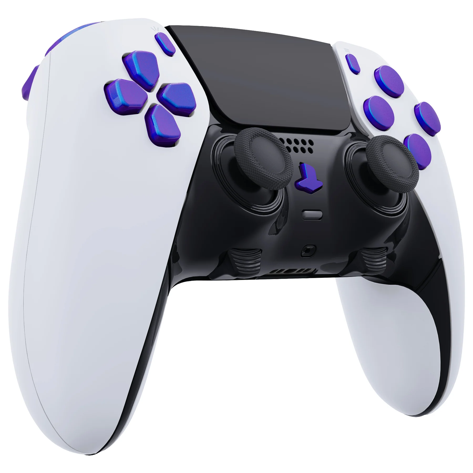 eXtremeRate Replacement Full Set Buttons Compatible with PS5 Edge Controller - Chameleon Purple Blue - Image 5