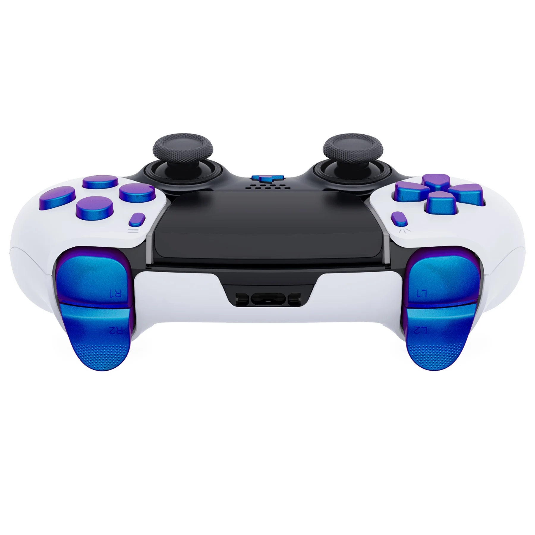 eXtremeRate Replacement Full Set Buttons Compatible with PS5 Edge Controller - Chameleon Purple Blue - Image 6