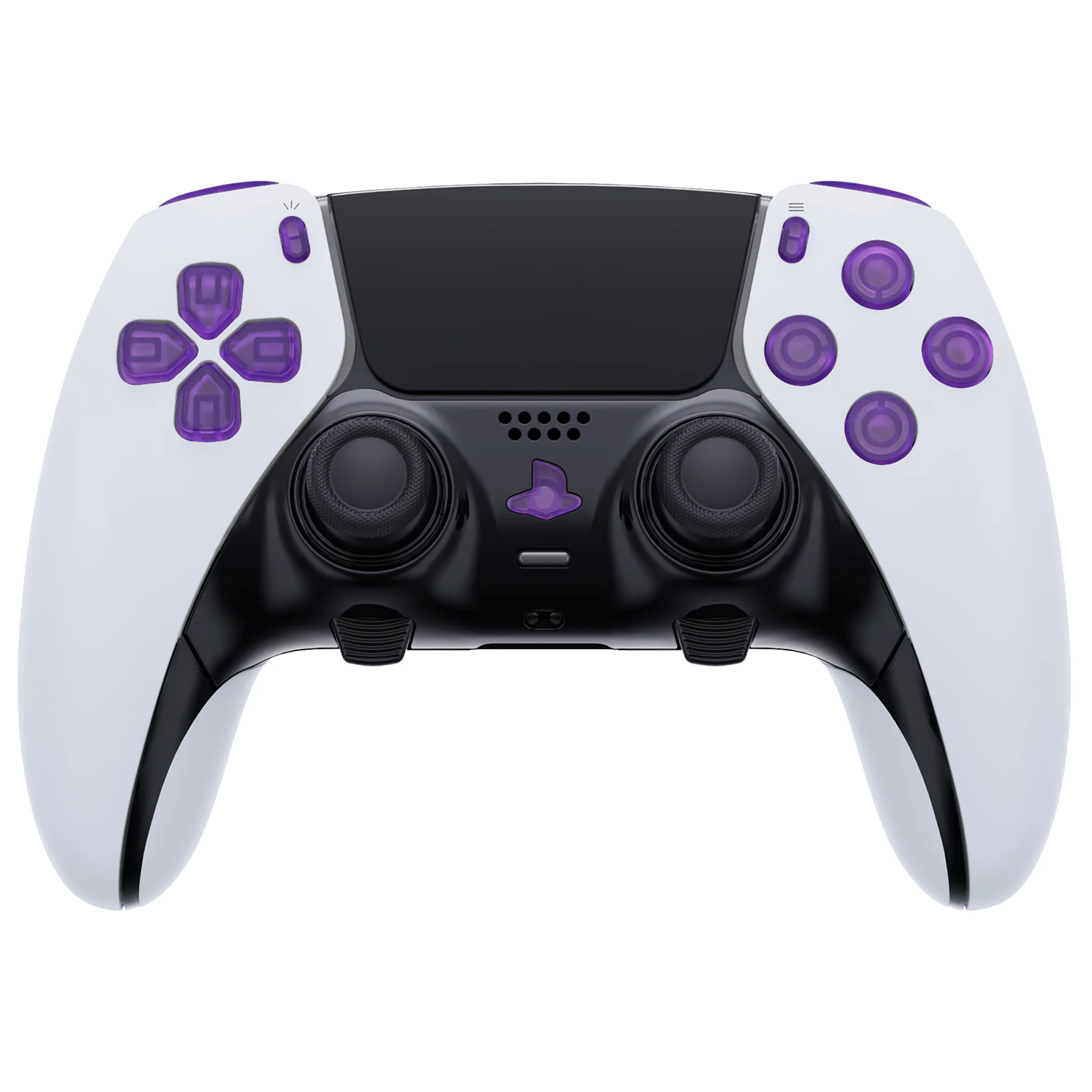 eXtremeRate Replacement Full Set Buttons Compatible with PS5 Edge Controller - Clear Atomic Purple - Image 3