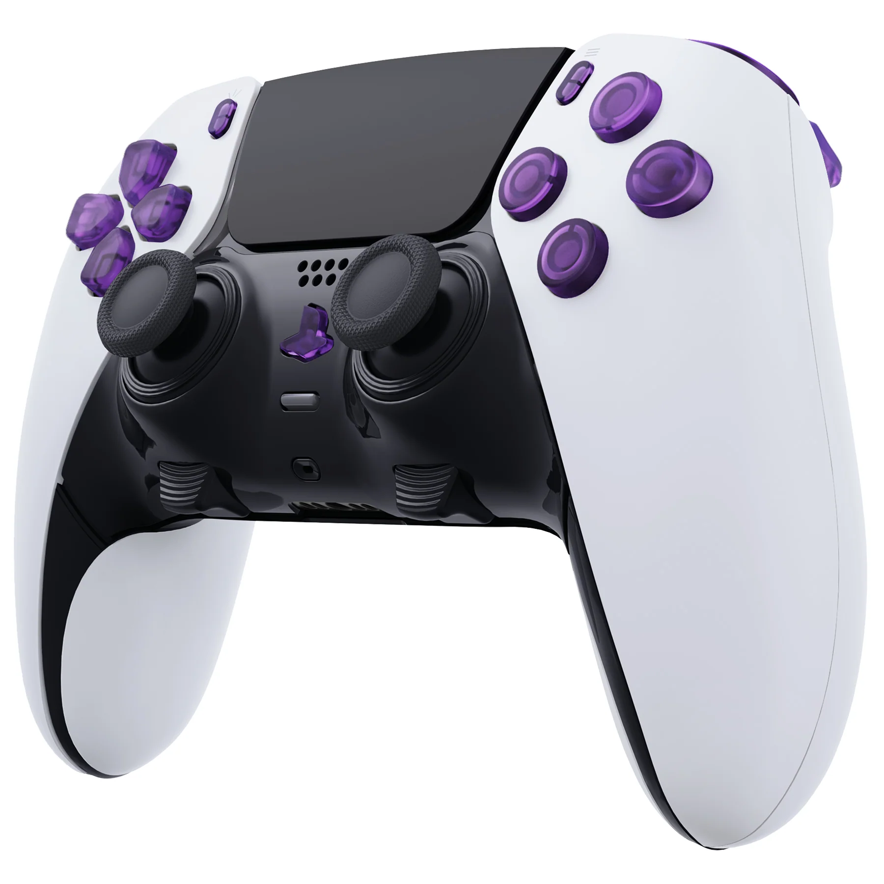 eXtremeRate Replacement Full Set Buttons Compatible with PS5 Edge Controller - Clear Atomic Purple - Image 4