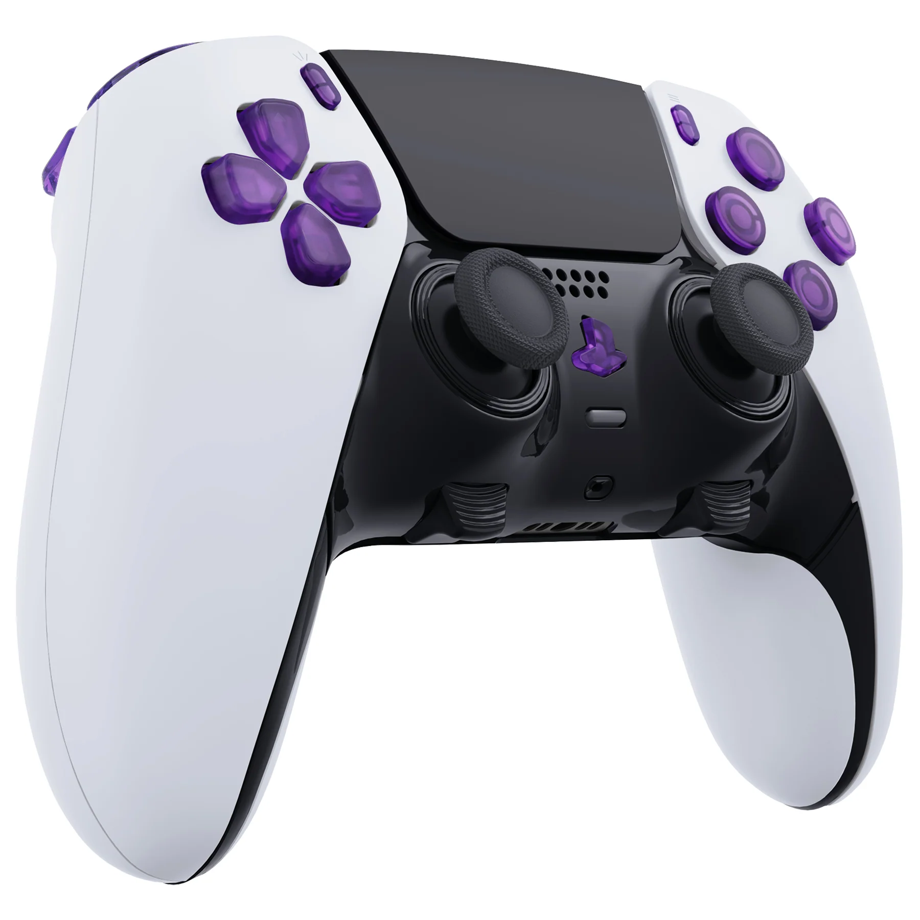 eXtremeRate Replacement Full Set Buttons Compatible with PS5 Edge Controller - Clear Atomic Purple - Image 5