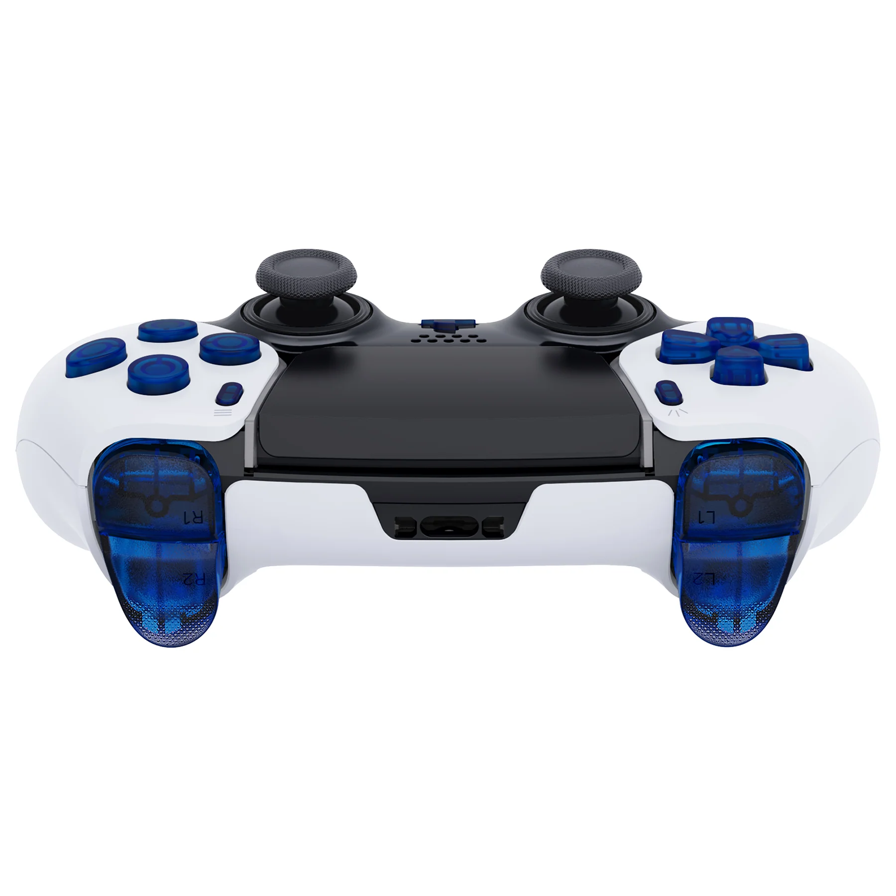 eXtremeRate Replacement Full Set Buttons Compatible with PS5 Edge Controller - Clear Blue - Image 6