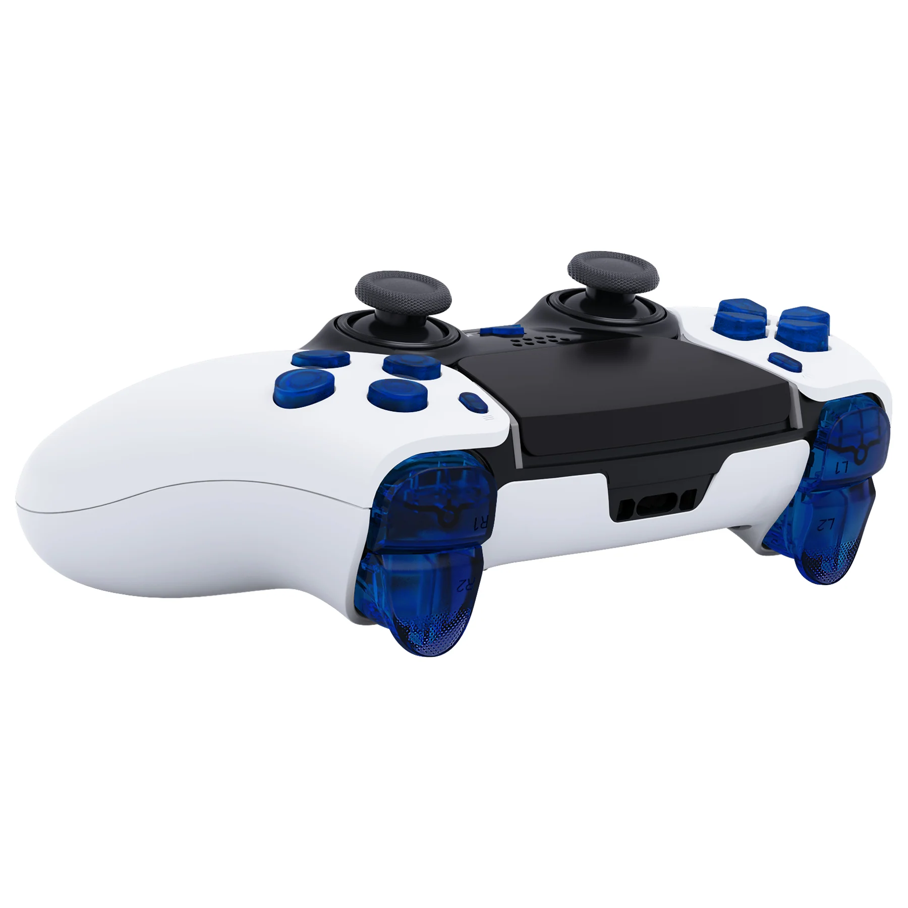 eXtremeRate Replacement Full Set Buttons Compatible with PS5 Edge Controller - Clear Blue - Image 7