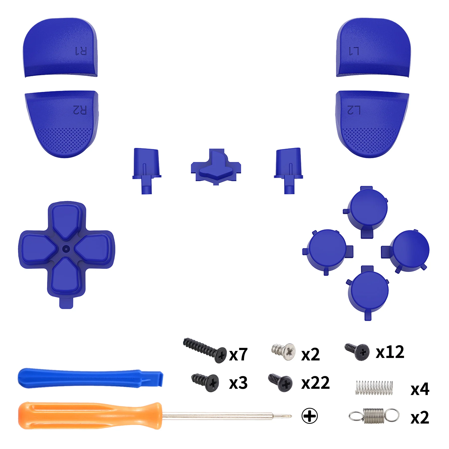 eXtremeRate Replacement Full Set Buttons Compatible with PS5 Edge Controller - Dream Blue - Image 2