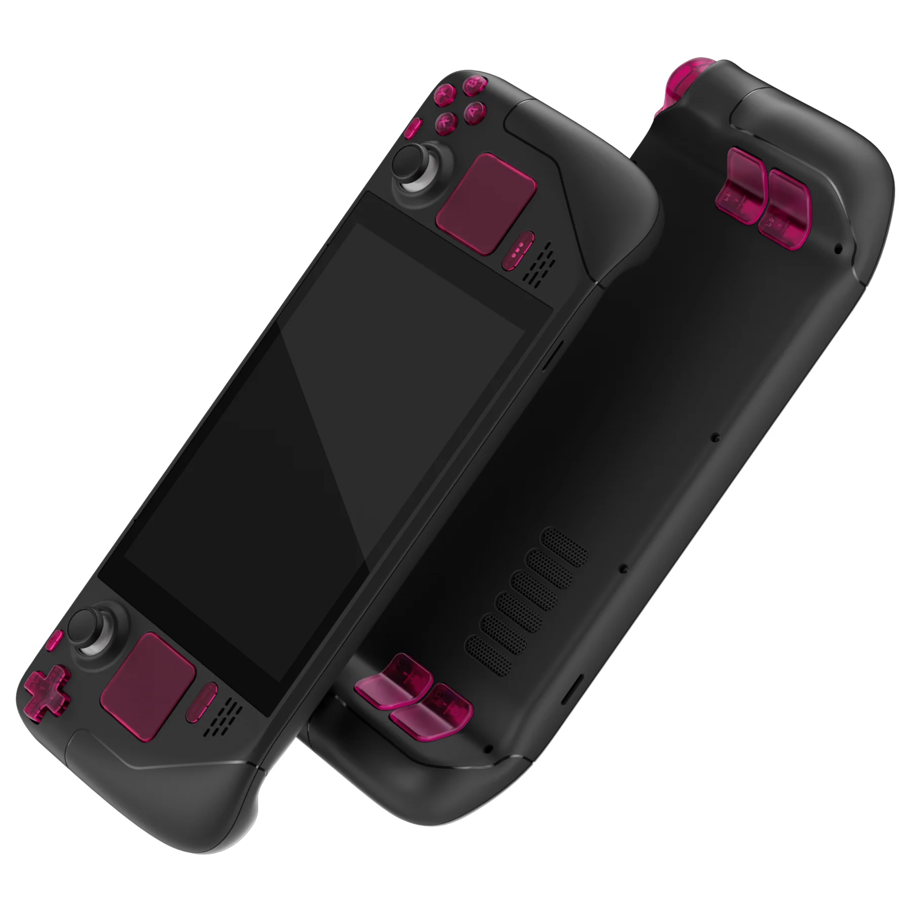 eXtremeRate Replacement Full Set Buttons for Steam Deck LCD - Clear Candy Pink - Image 12
