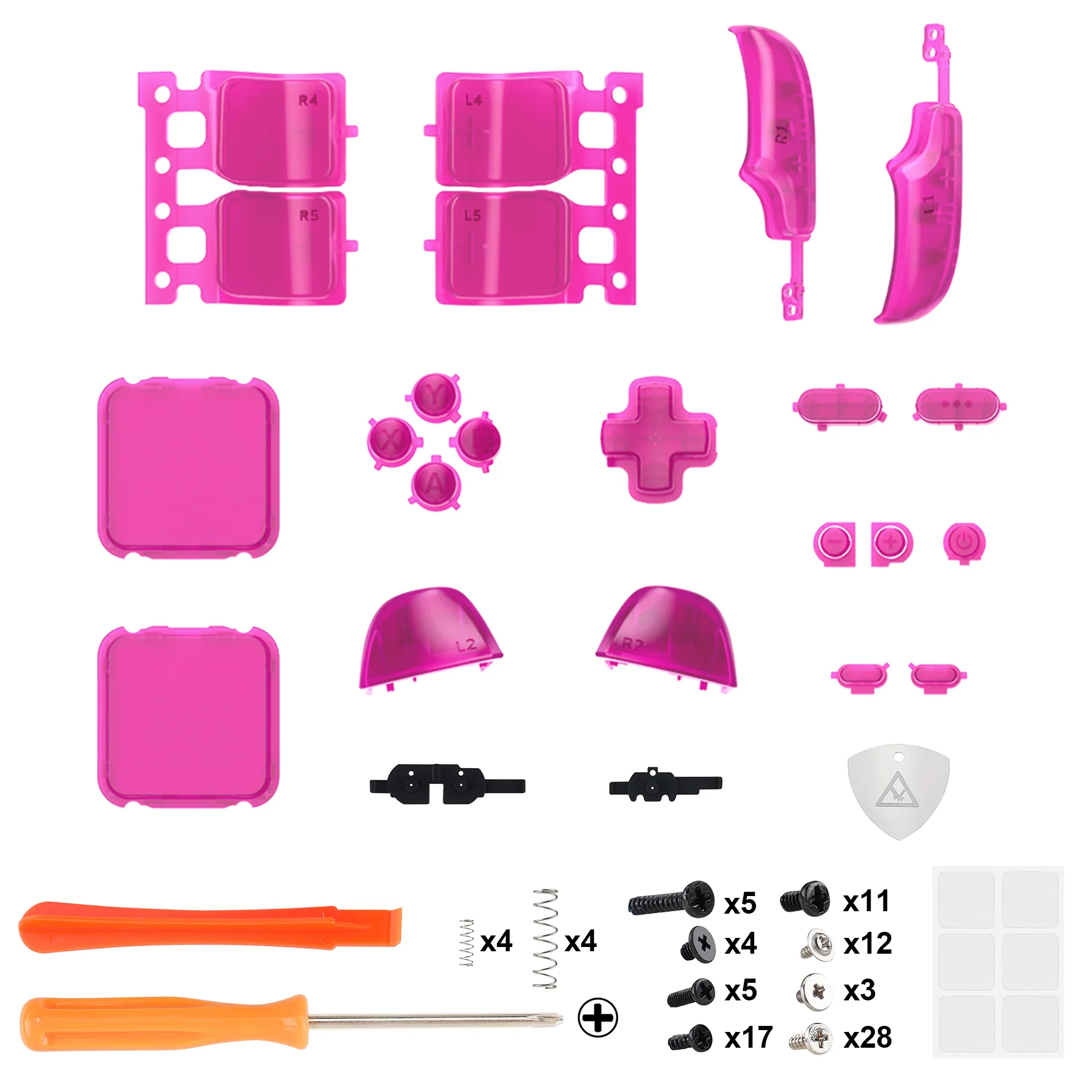 eXtremeRate Replacement Full Set Buttons for Steam Deck LCD - Clear Candy Pink - Image 2
