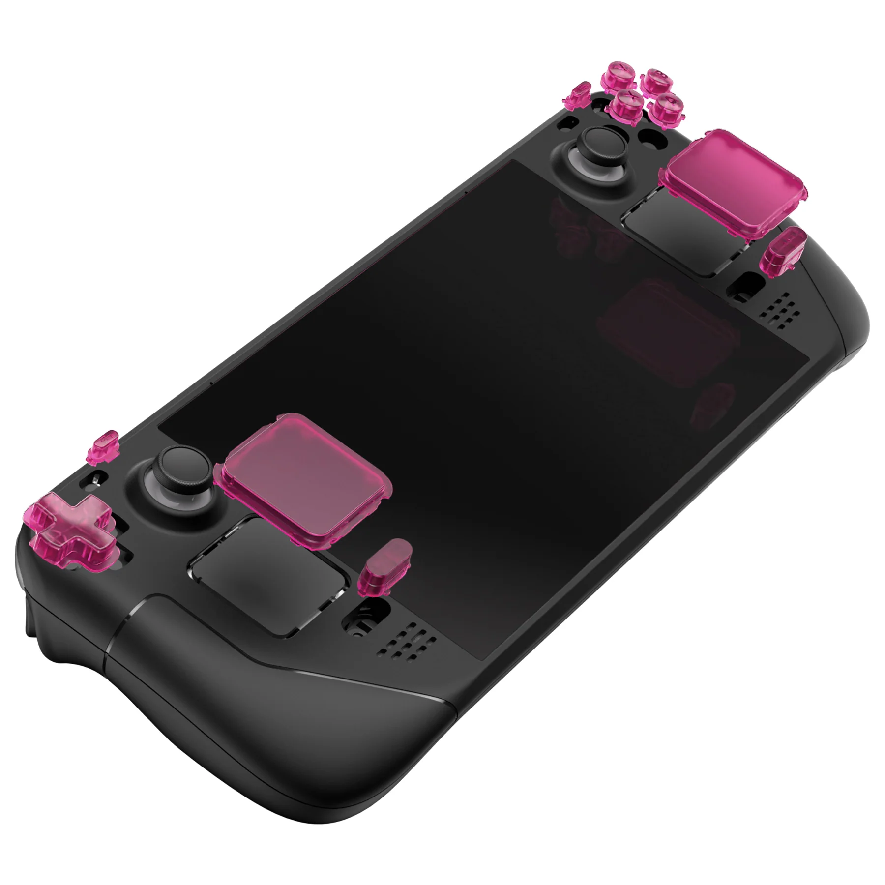 eXtremeRate Replacement Full Set Buttons for Steam Deck LCD - Clear Candy Pink - Image 5