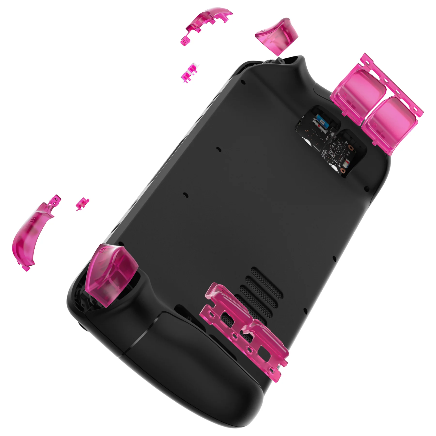 eXtremeRate Replacement Full Set Buttons for Steam Deck LCD - Clear Candy Pink - Image 6