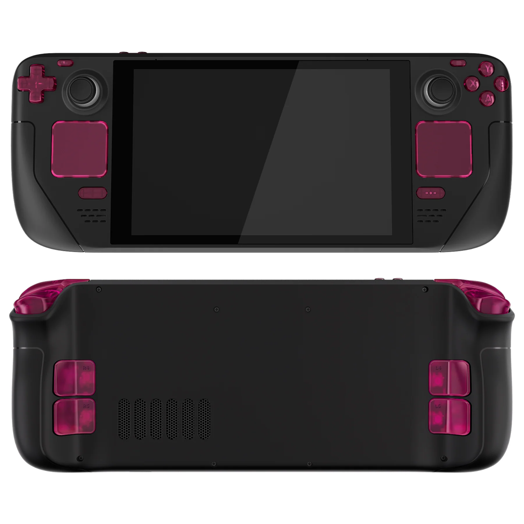 eXtremeRate Replacement Full Set Buttons for Steam Deck LCD - Clear Candy Pink - Image 7