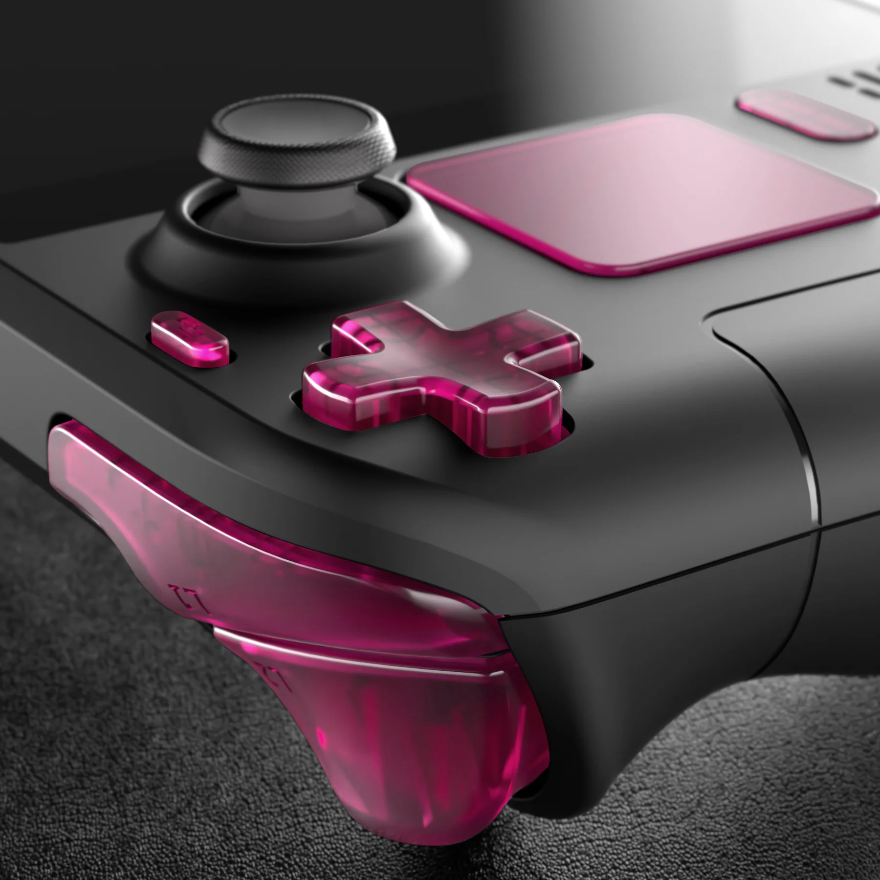 eXtremeRate Replacement Full Set Buttons for Steam Deck LCD - Clear Candy Pink - Image 9