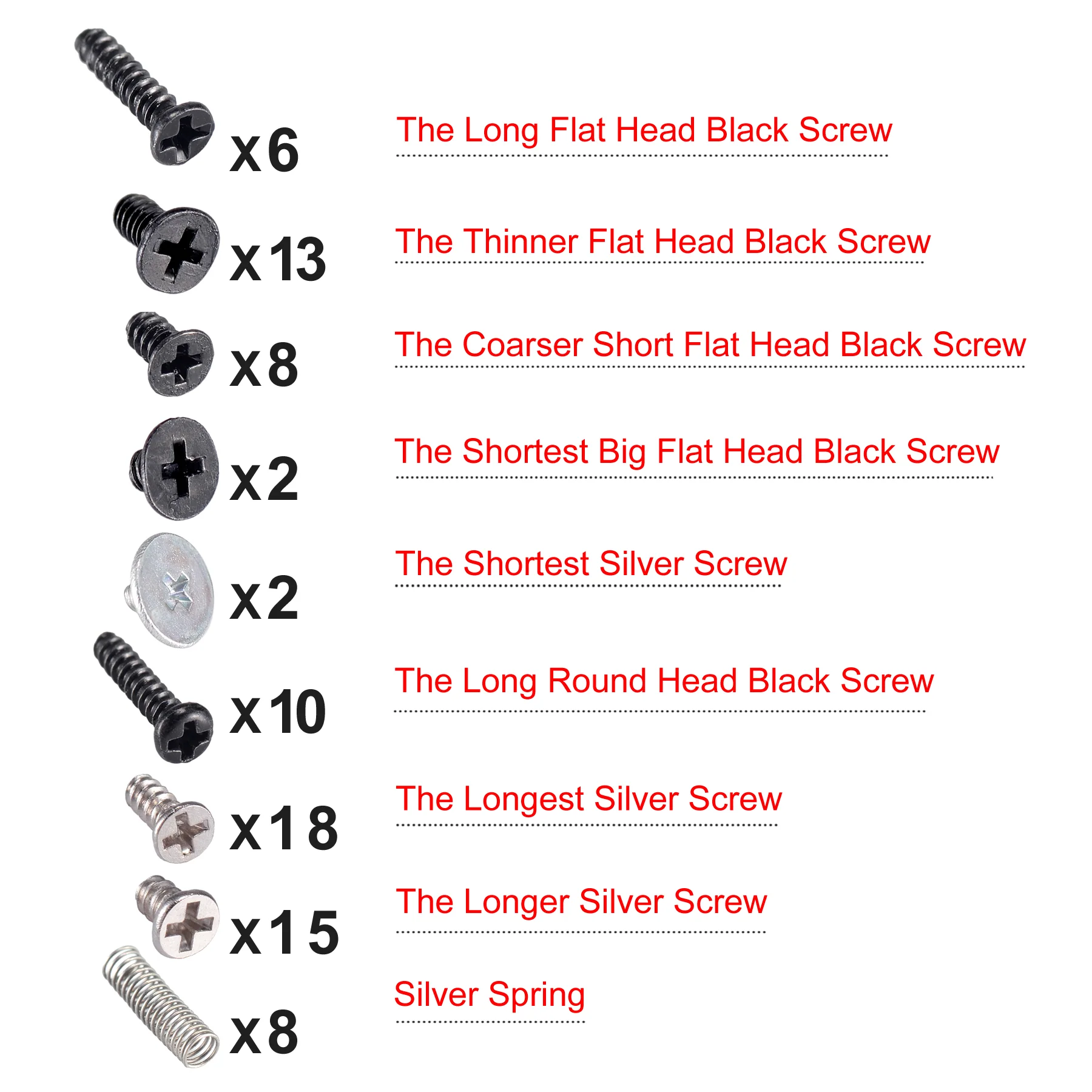 eXtremeRate Replacement Full Set Screws Kit & Springs For Joycon of NS Switch Console - Image 4