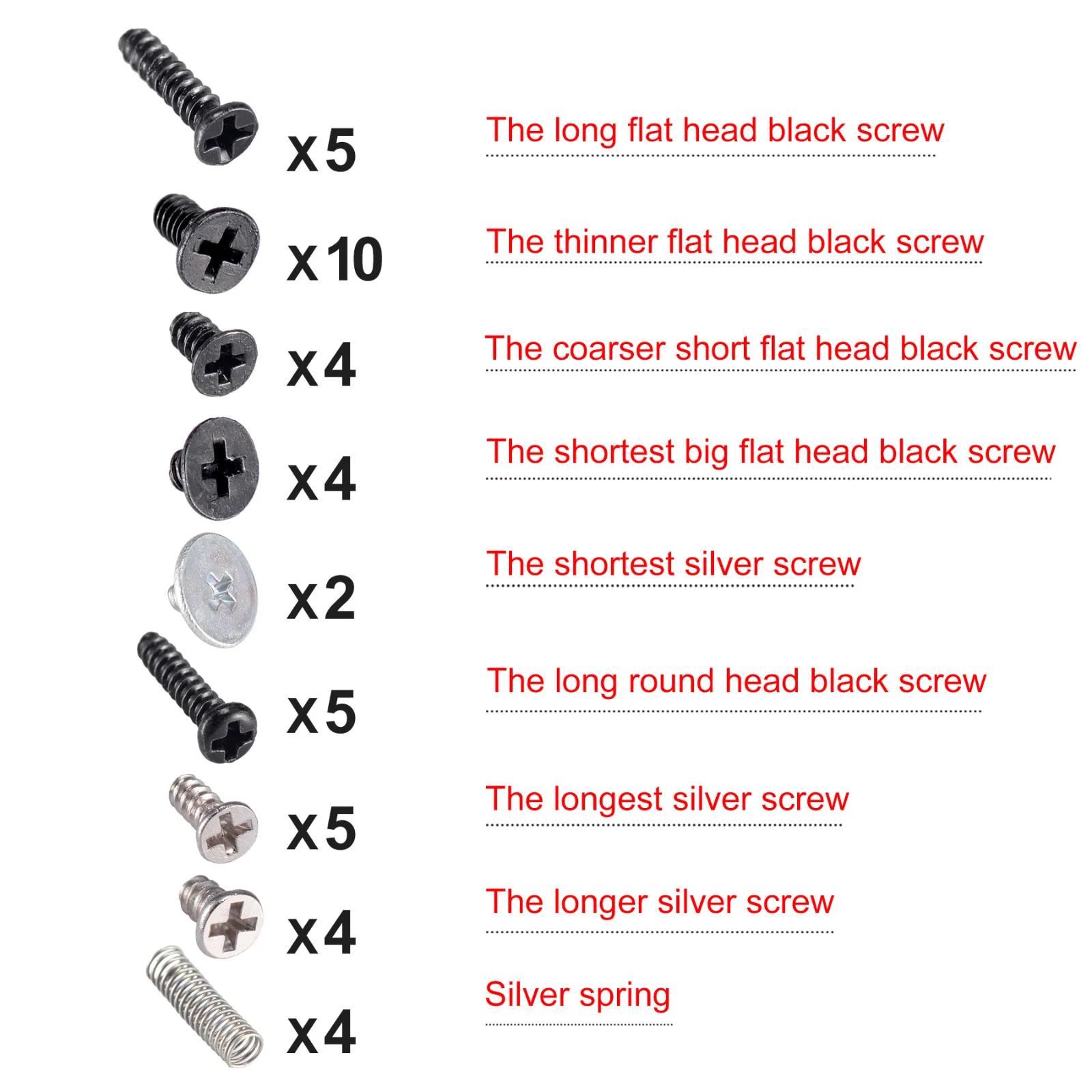 eXtremeRate Replacement Full Set Screws Kit & Springs For Joycon of NS Switch Console - Image 5