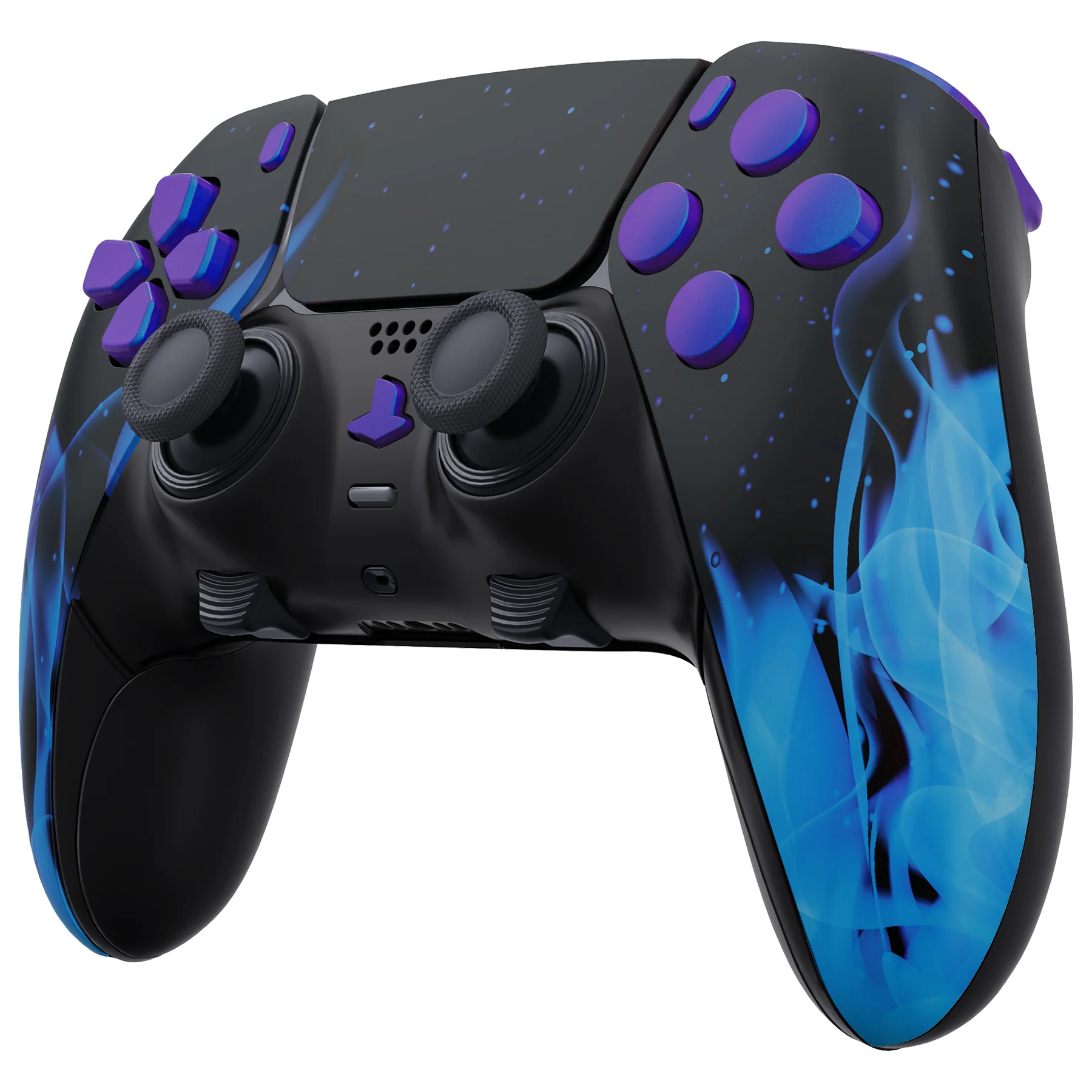 eXtremeRate Replacement Full Set Shells with Buttons Compatible with PS5 Edge Controller - Blue Flame - Image 5