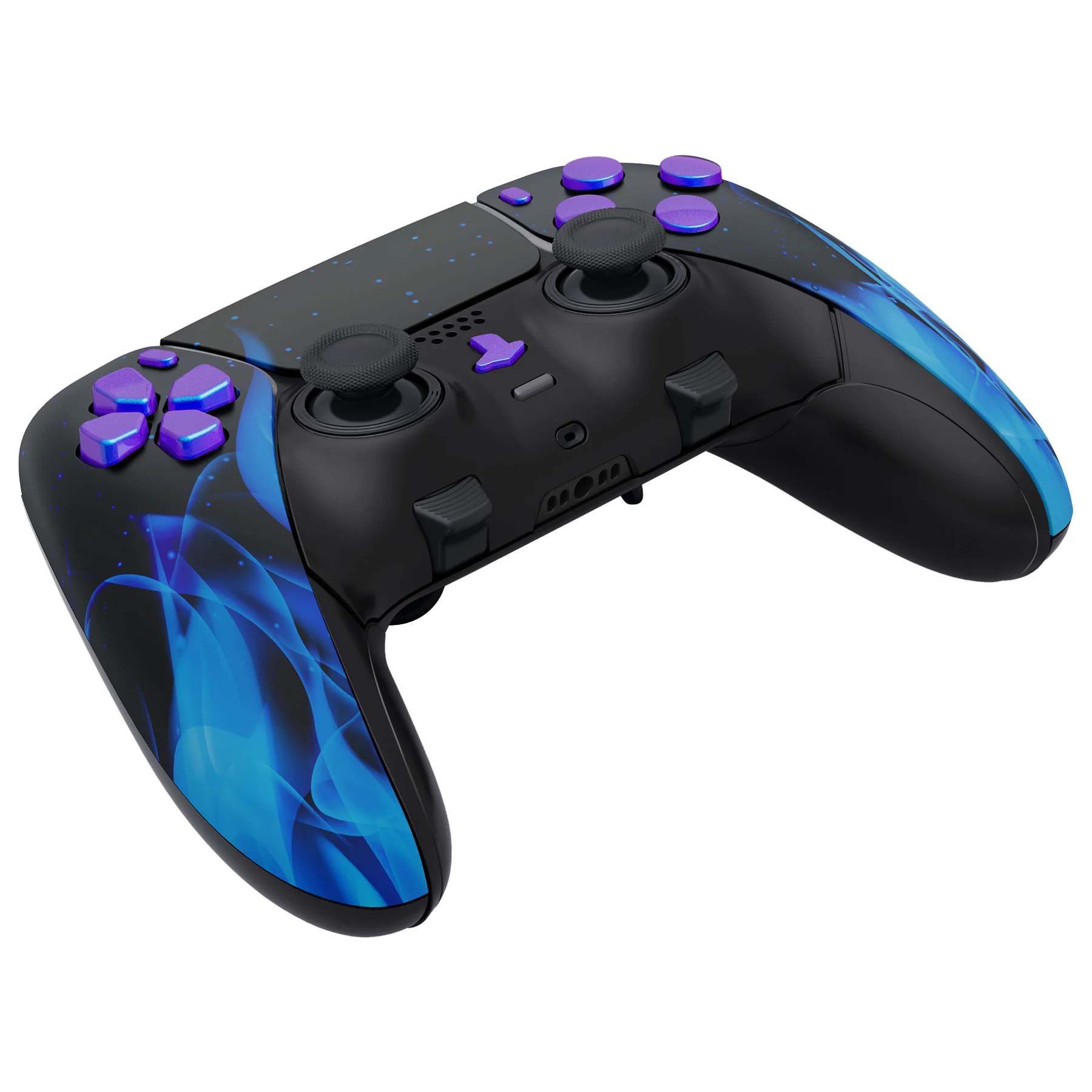 eXtremeRate Replacement Full Set Shells with Buttons Compatible with PS5 Edge Controller - Blue Flame - Image 8