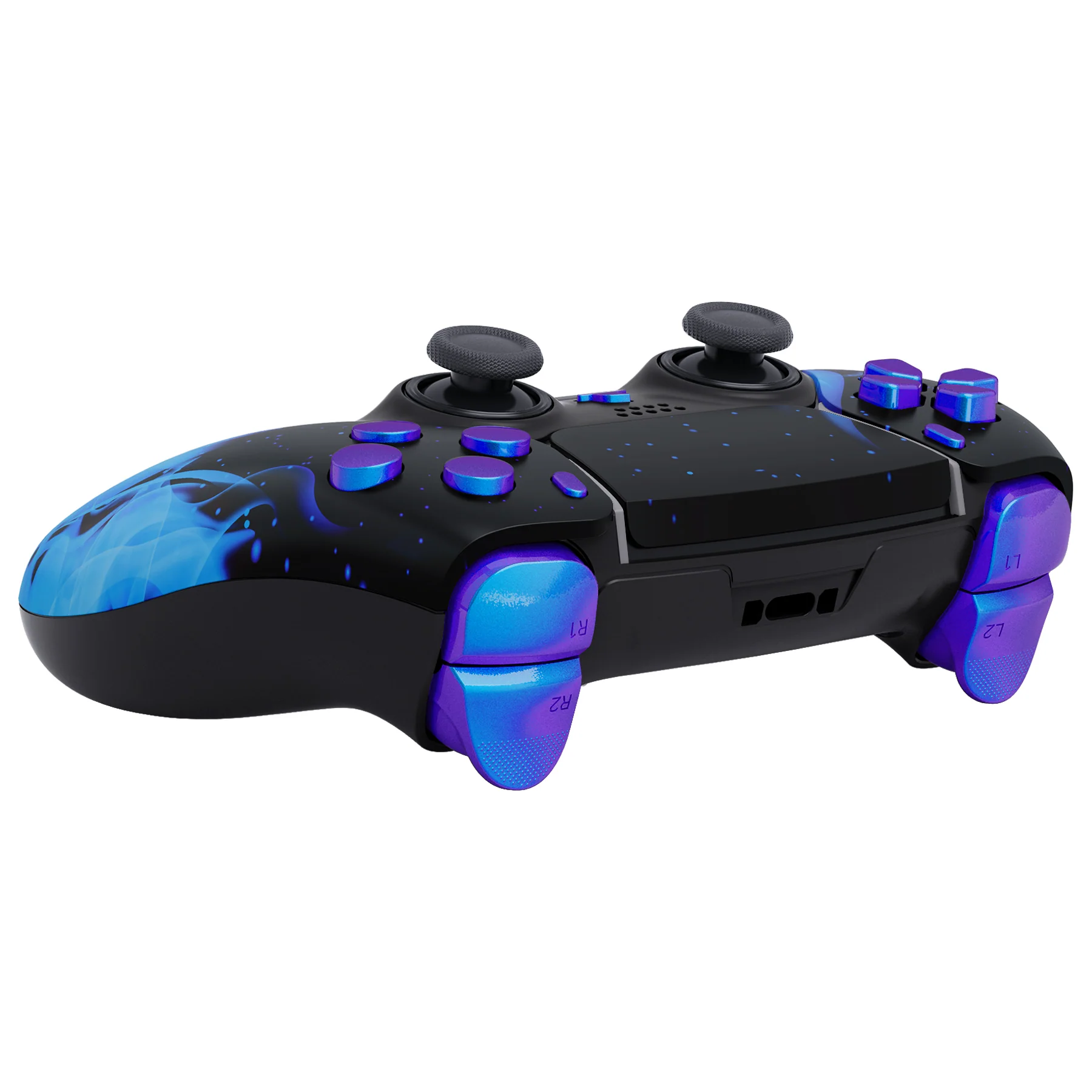 eXtremeRate Replacement Full Set Shells with Buttons Compatible with PS5 Edge Controller - Blue Flame - Image 9