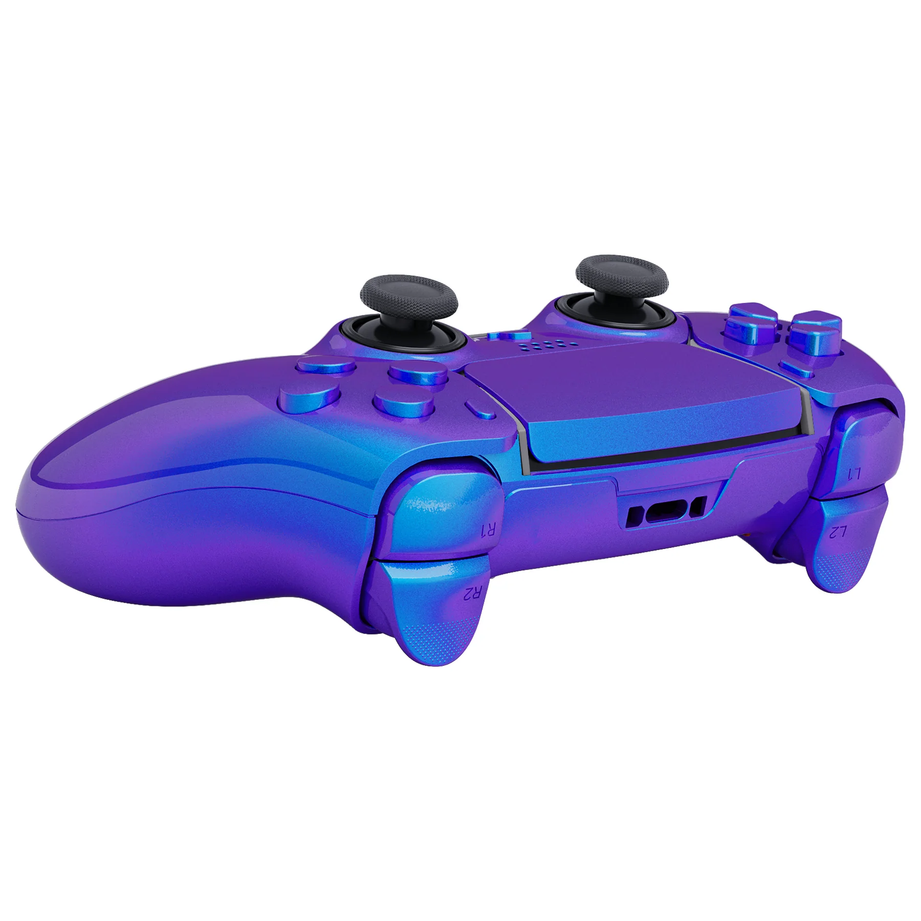 eXtremeRate Replacement Full Set Shells with Buttons Compatible with PS5 Edge Controller - Chameleon Purple Blue - Image 9