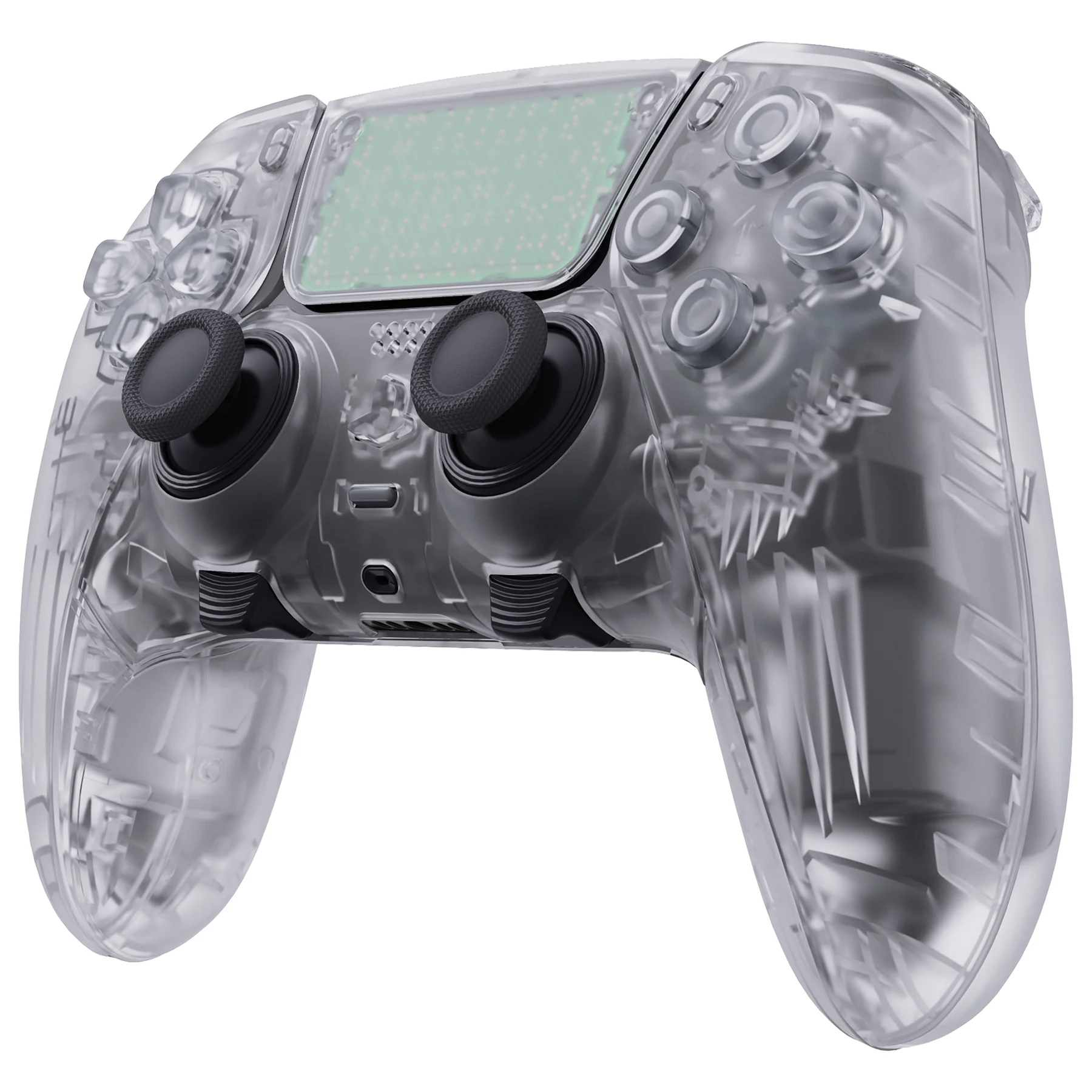 eXtremeRate Replacement Full Set Shells with Buttons Compatible with PS5 Edge Controller - Clear - Image 4
