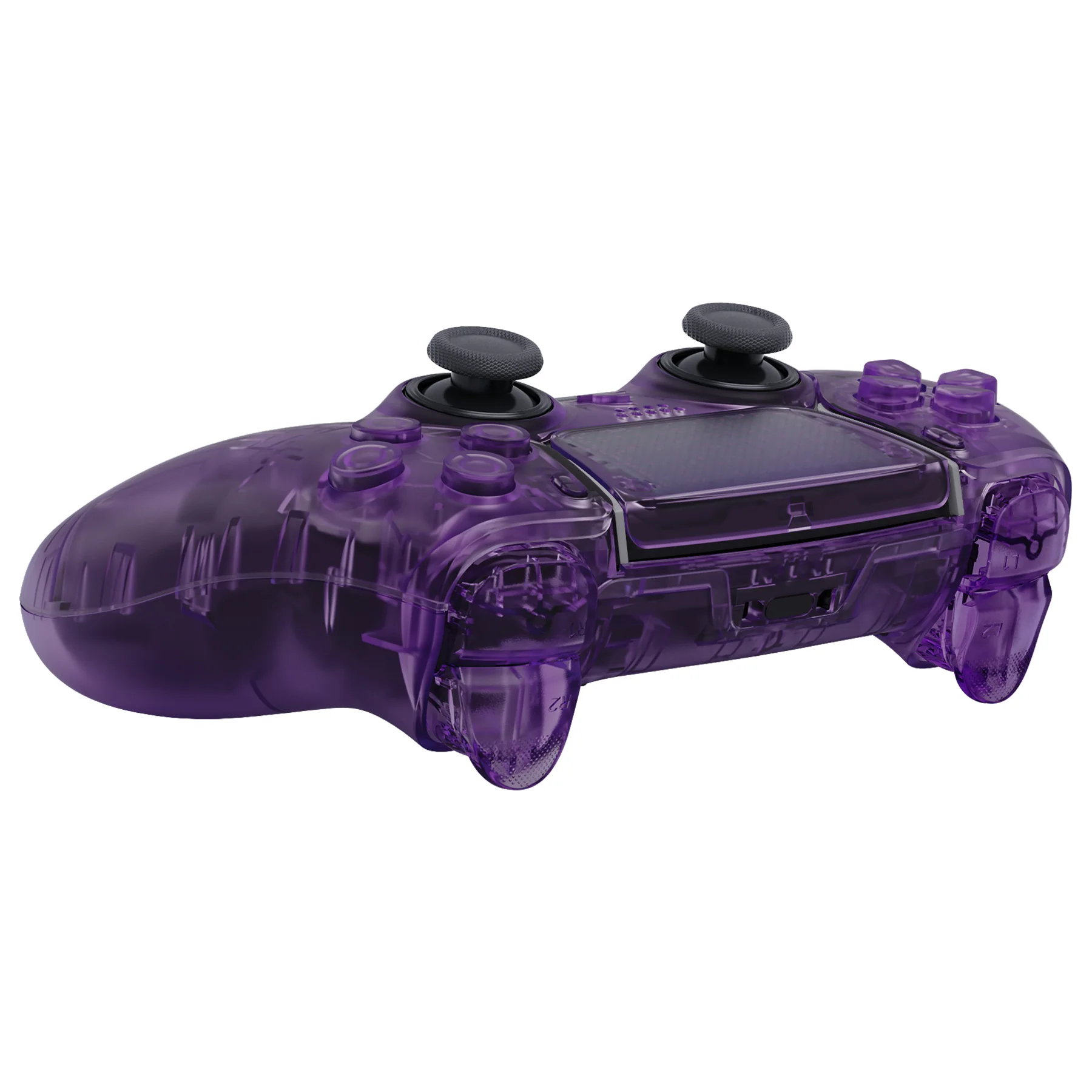 eXtremeRate Replacement Full Set Shells with Buttons Compatible with PS5 Edge Controller - Clear Atomic Purple - Image 8