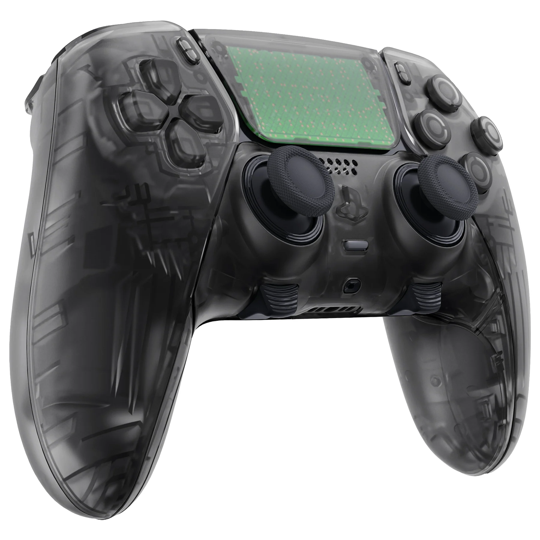 eXtremeRate Replacement Full Set Shells with Buttons Compatible with PS5 Edge Controller - Clear Black - Image 5