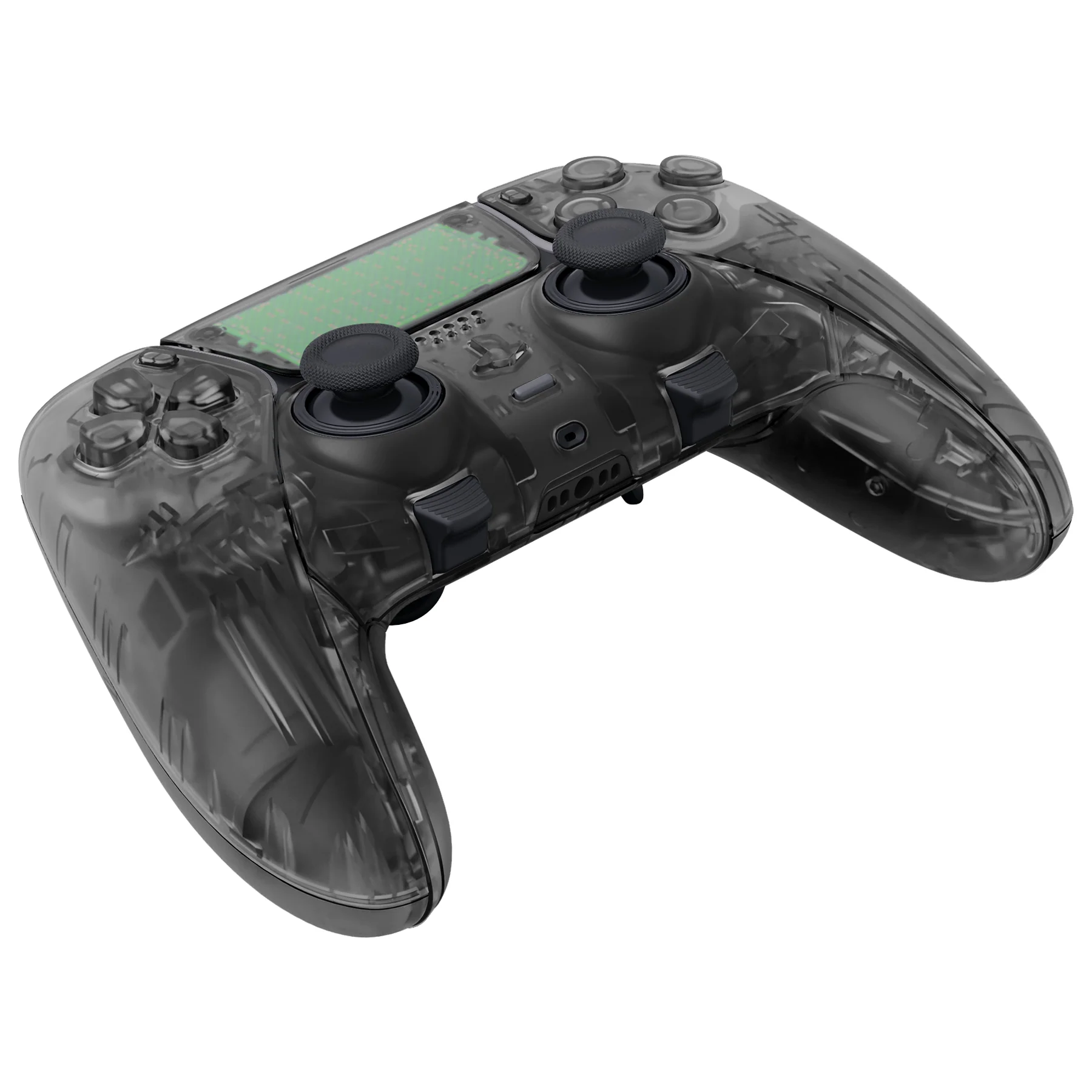 eXtremeRate Replacement Full Set Shells with Buttons Compatible with PS5 Edge Controller - Clear Black - Image 7