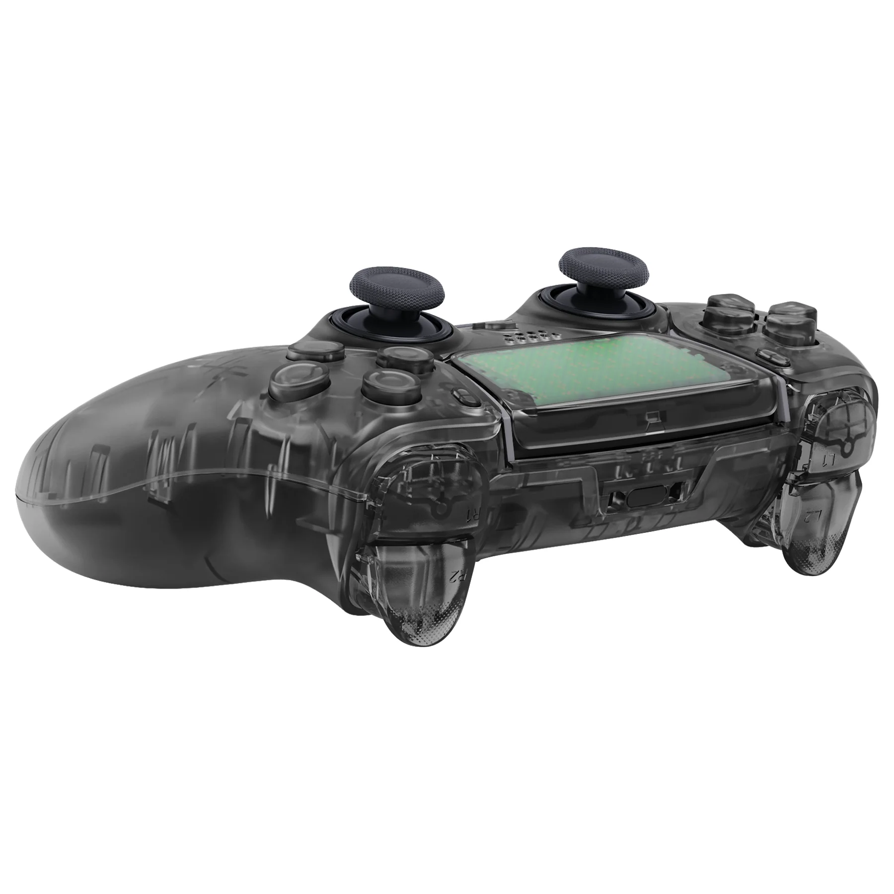 eXtremeRate Replacement Full Set Shells with Buttons Compatible with PS5 Edge Controller - Clear Black - Image 8