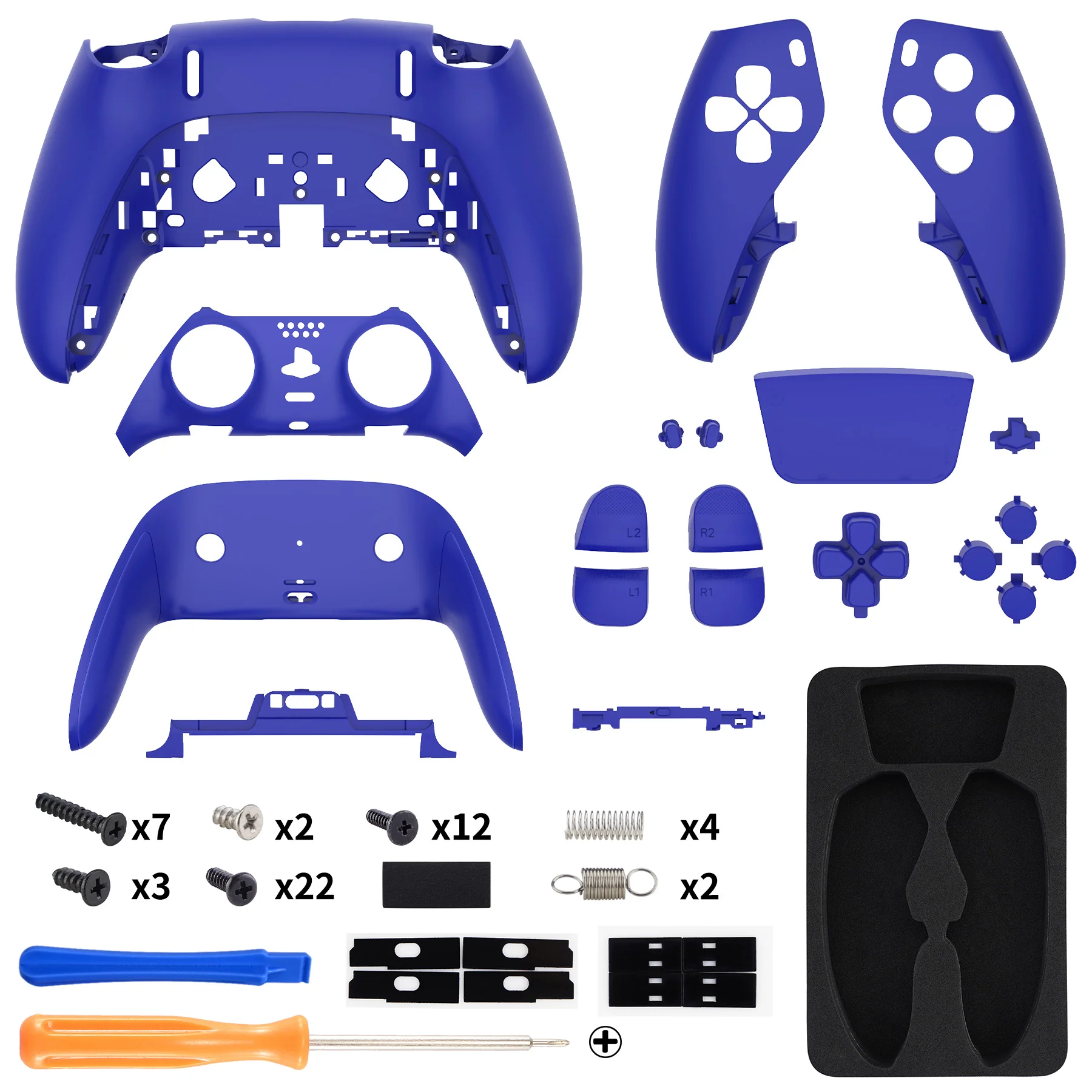 eXtremeRate Replacement Full Set Shells with Buttons Compatible with PS5 Edge Controller - Dream Blue - Image 2