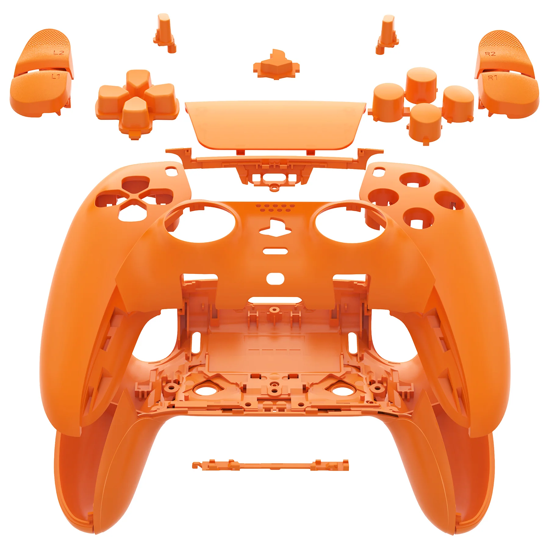 eXtremeRate Replacement Full Set Shells with Buttons Compatible with PS5 Edge Controller - Royal Orange - Image 3