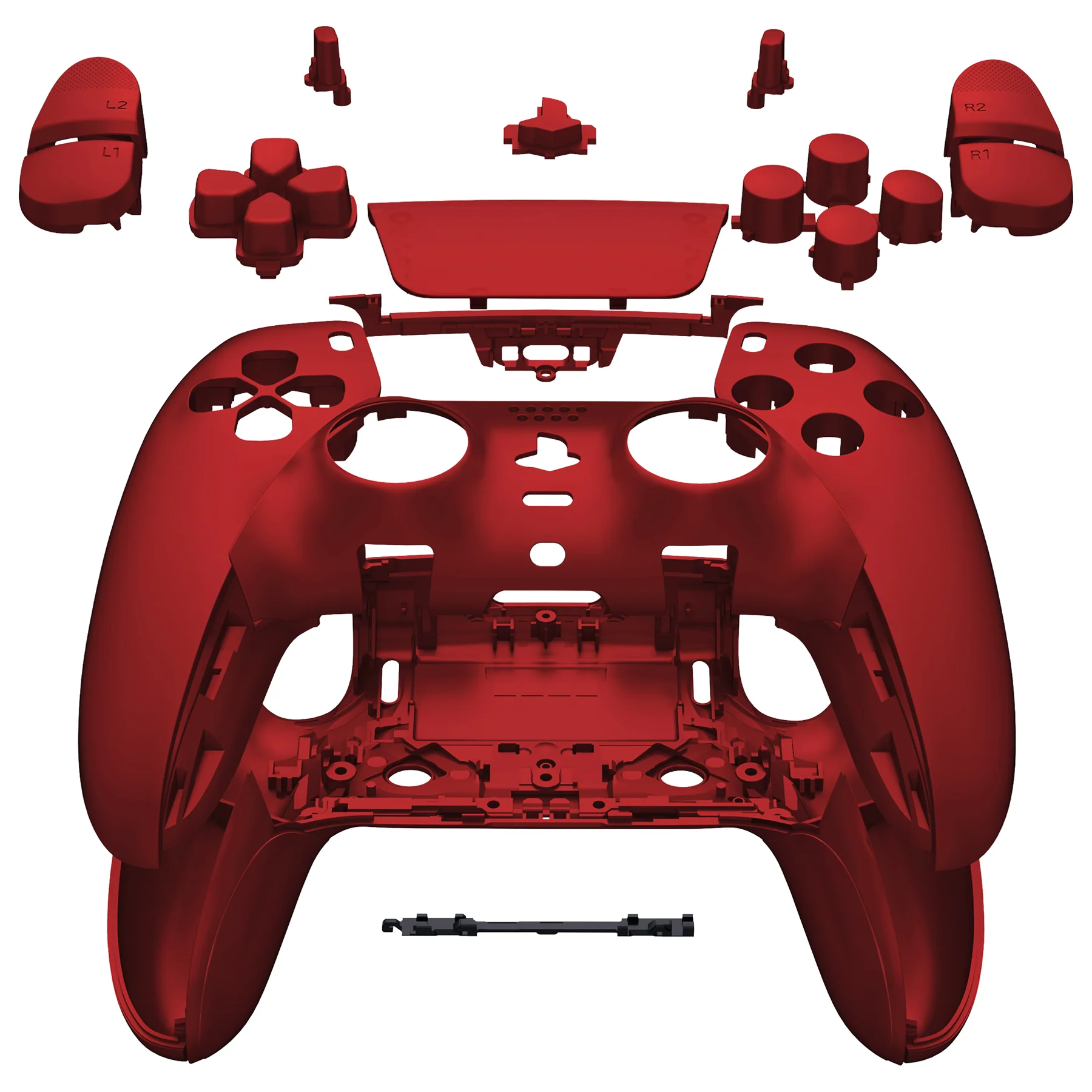 eXtremeRate Replacement Full Set Shells with Buttons Compatible with PS5 Edge Controller - Scarlet Red - Image 3