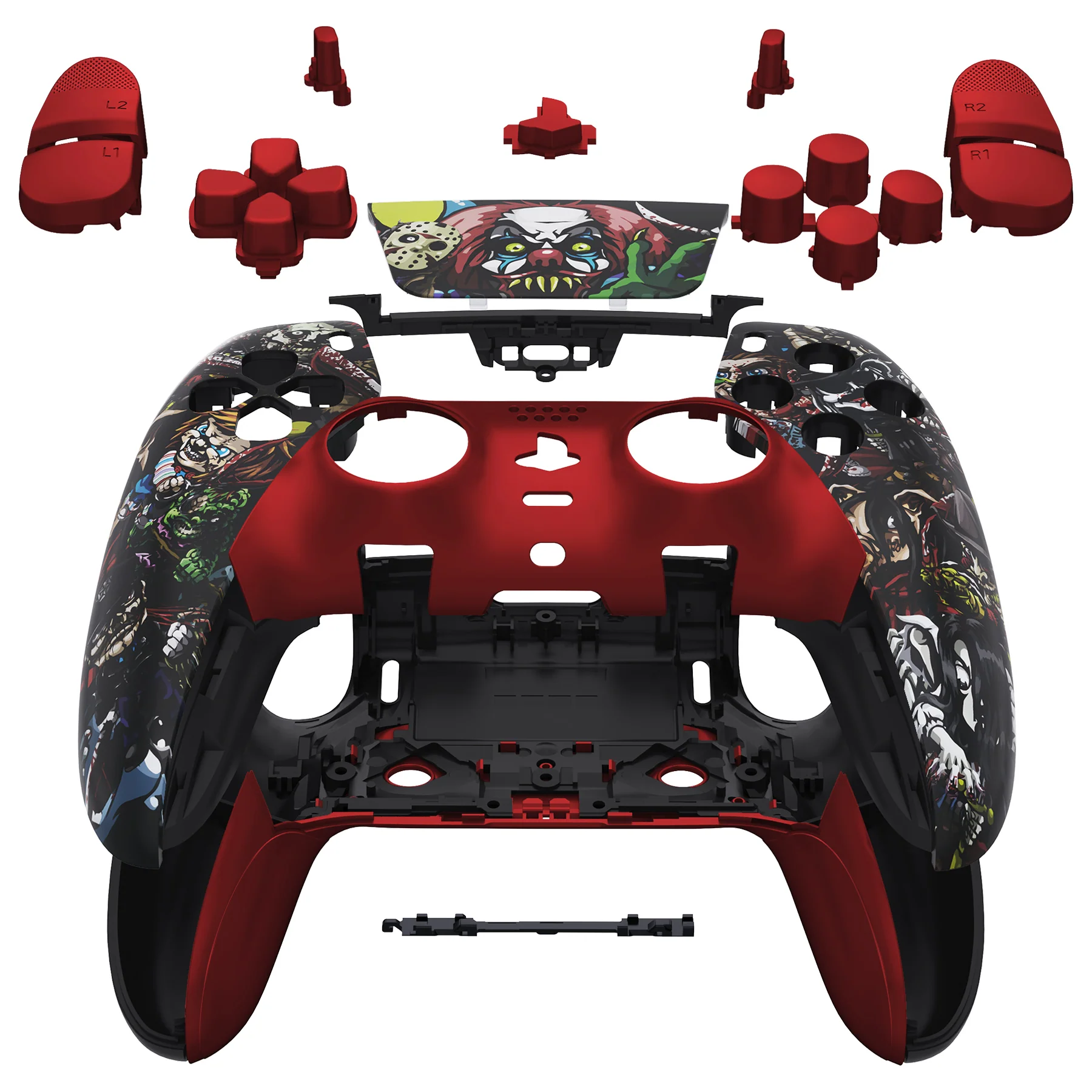 eXtremeRate Replacement Full Set Shells with Buttons Compatible with PS5 Edge Controller - Scary Party - Image 3