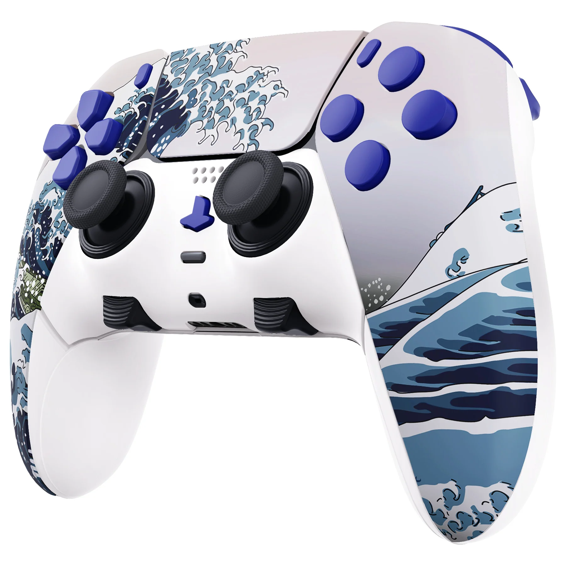 eXtremeRate Replacement Full Set Shells with Buttons Compatible with PS5 Edge Controller - The Great Wave - Image 5