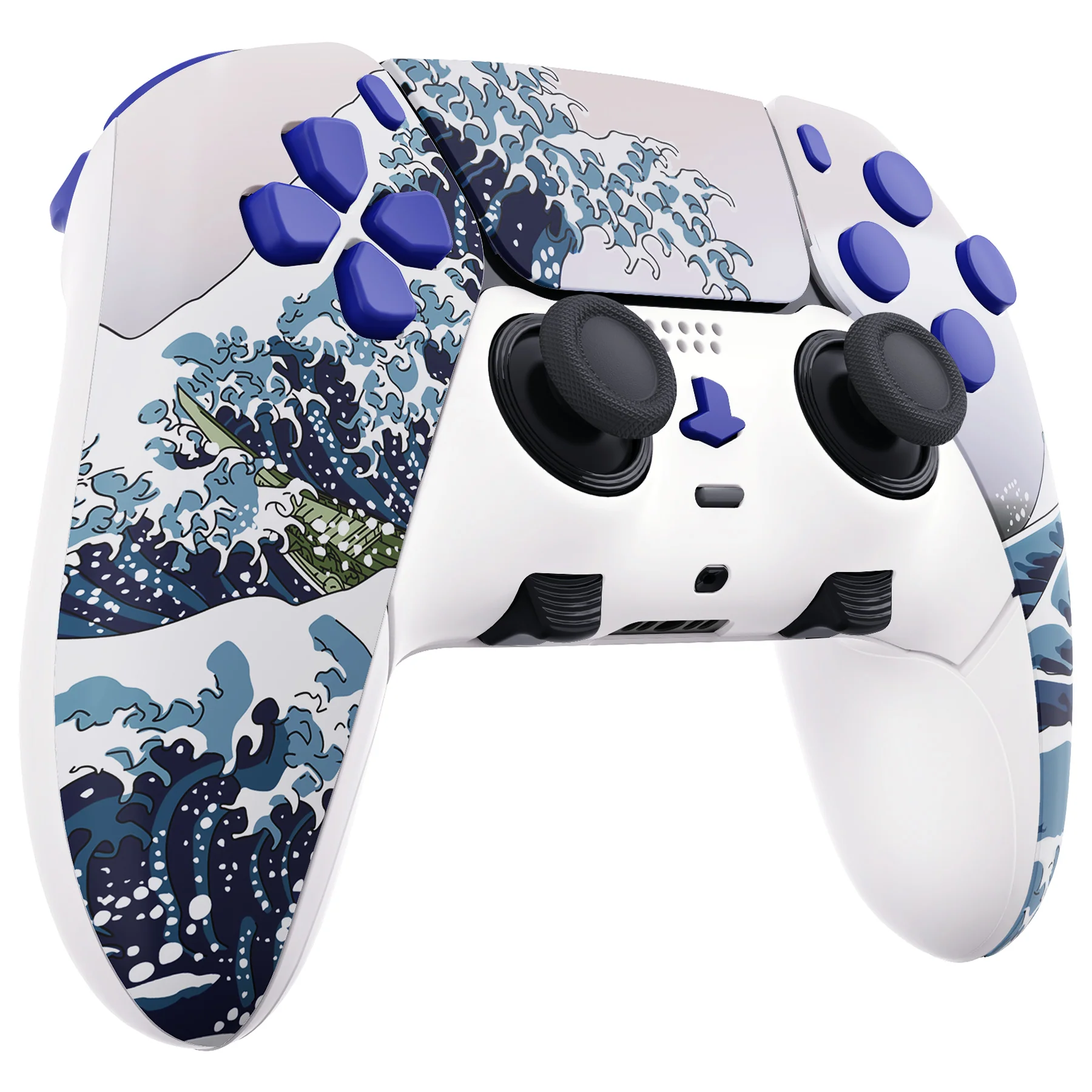 eXtremeRate Replacement Full Set Shells with Buttons Compatible with PS5 Edge Controller - The Great Wave - Image 6