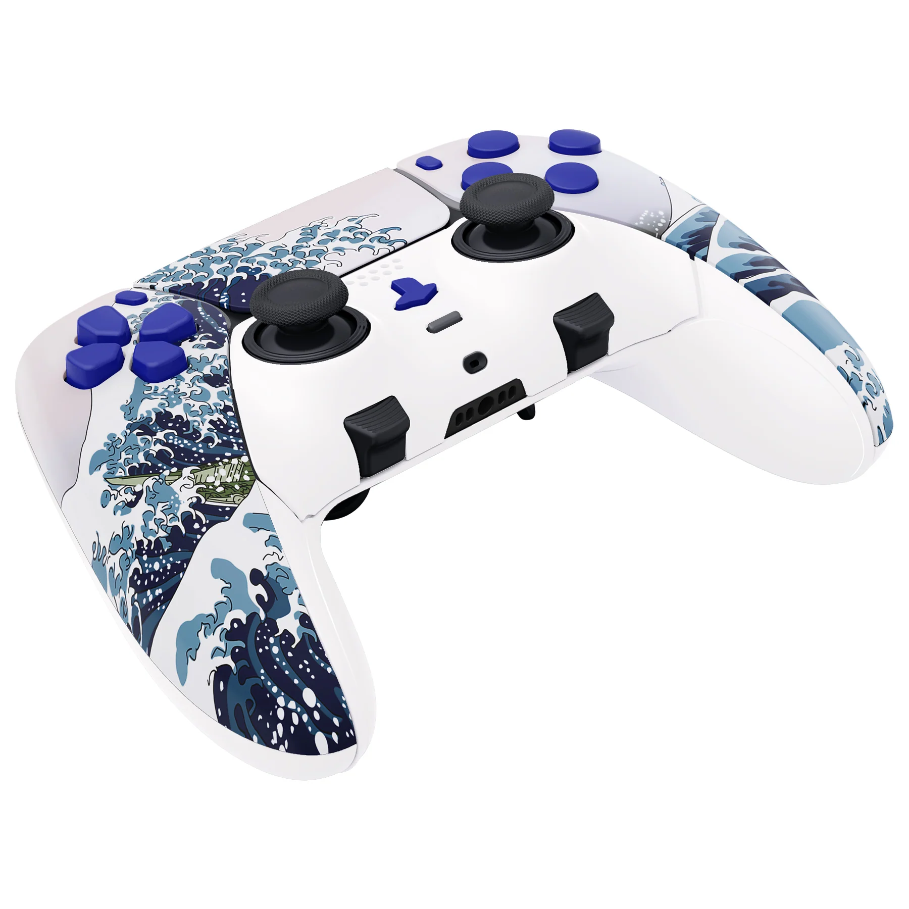 eXtremeRate Replacement Full Set Shells with Buttons Compatible with PS5 Edge Controller - The Great Wave - Image 8