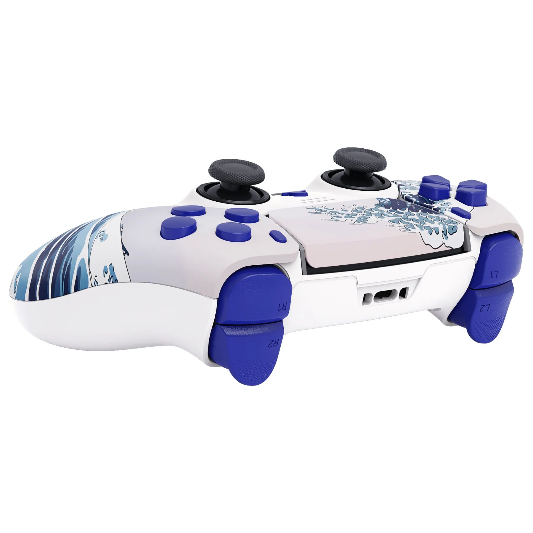 eXtremeRate Replacement Full Set Shells with Buttons Compatible with PS5 Edge Controller - The Great Wave - Image 9