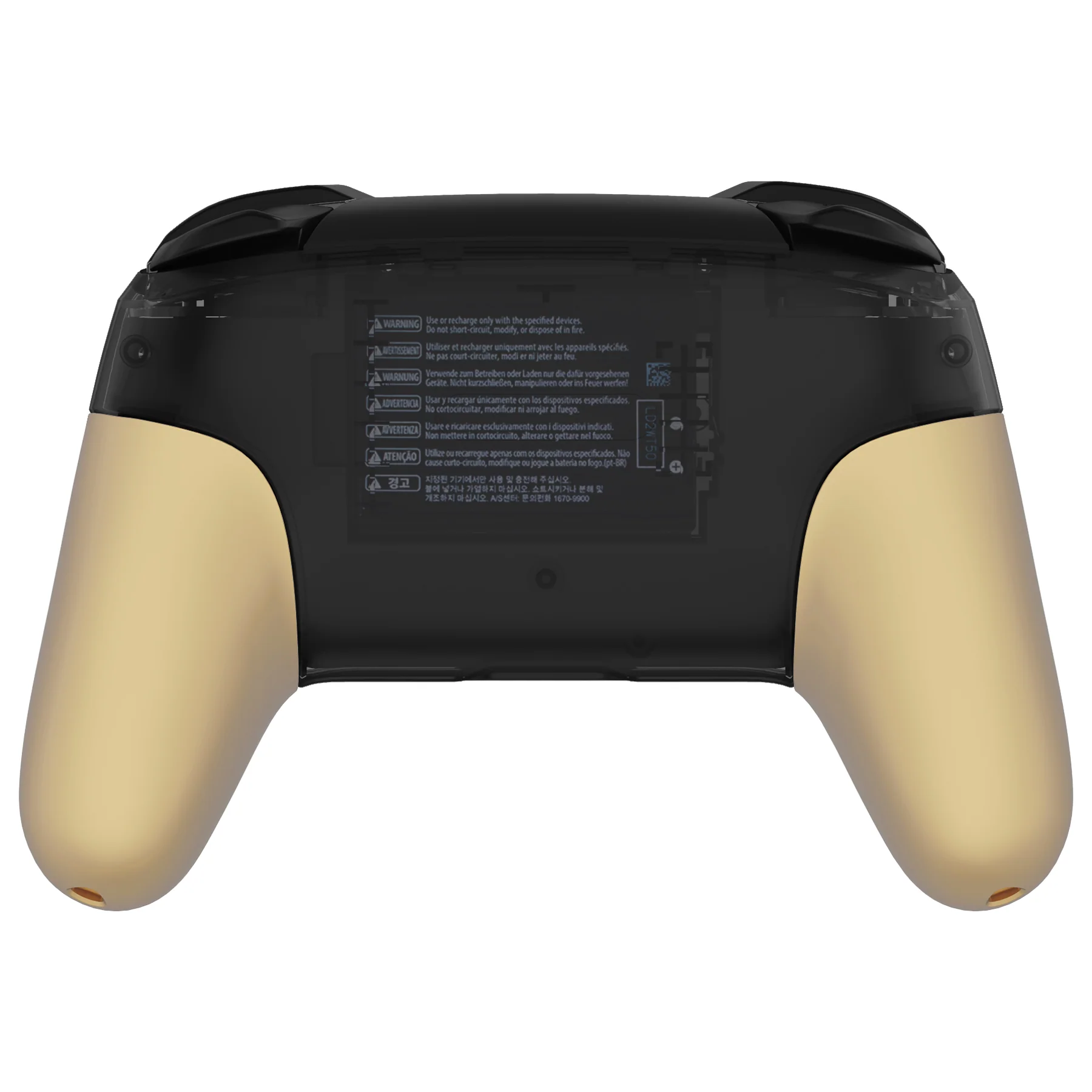 eXtremeRate Replacement Handle Grips for Nintendo Switch Pro Controller - Metallic Champagne Gold - Image 7