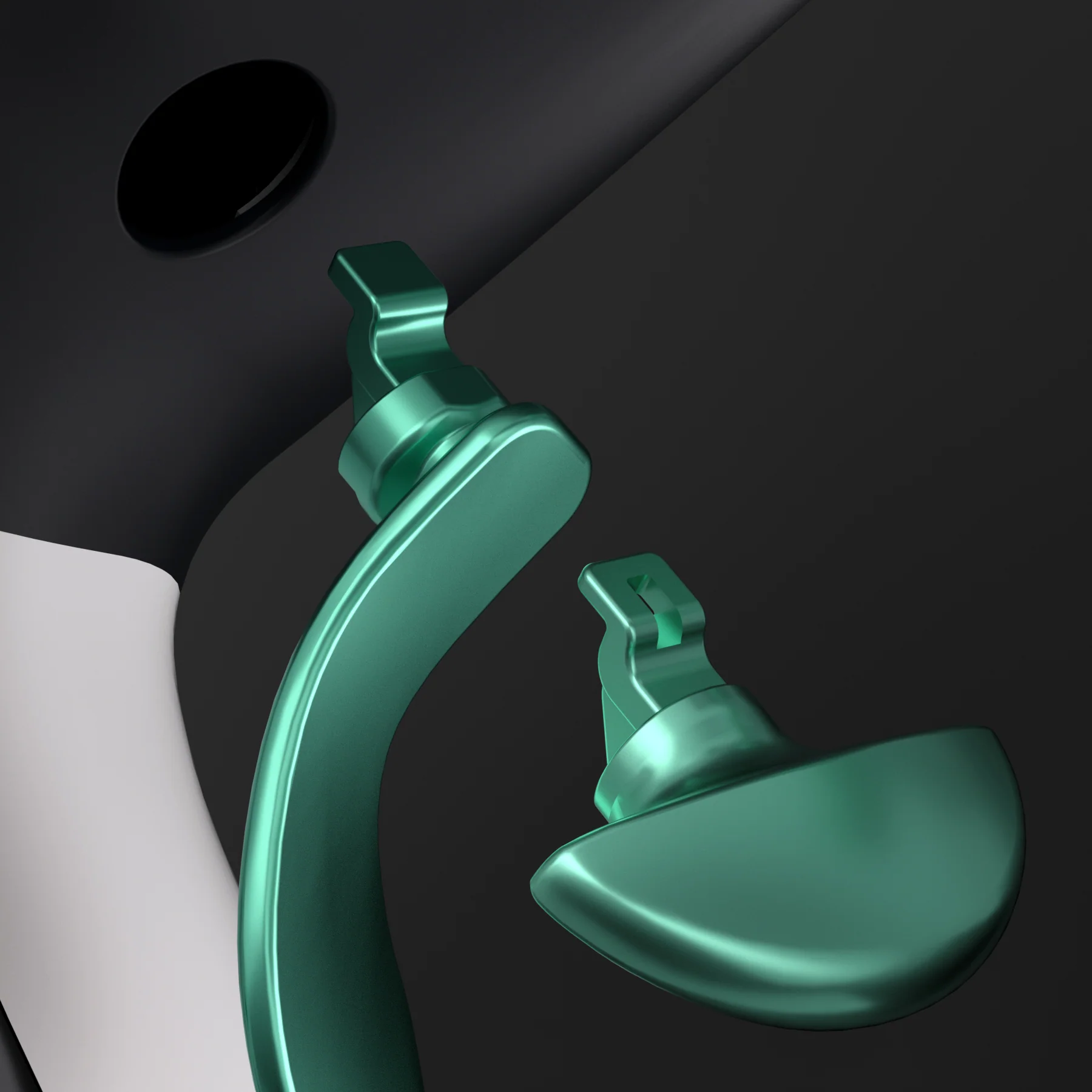 eXtremeRate Replacement Interchangeable 4PCS Metal Back Paddles for PS5 Edge Controller - Metallic Aqua Green - Image 7
