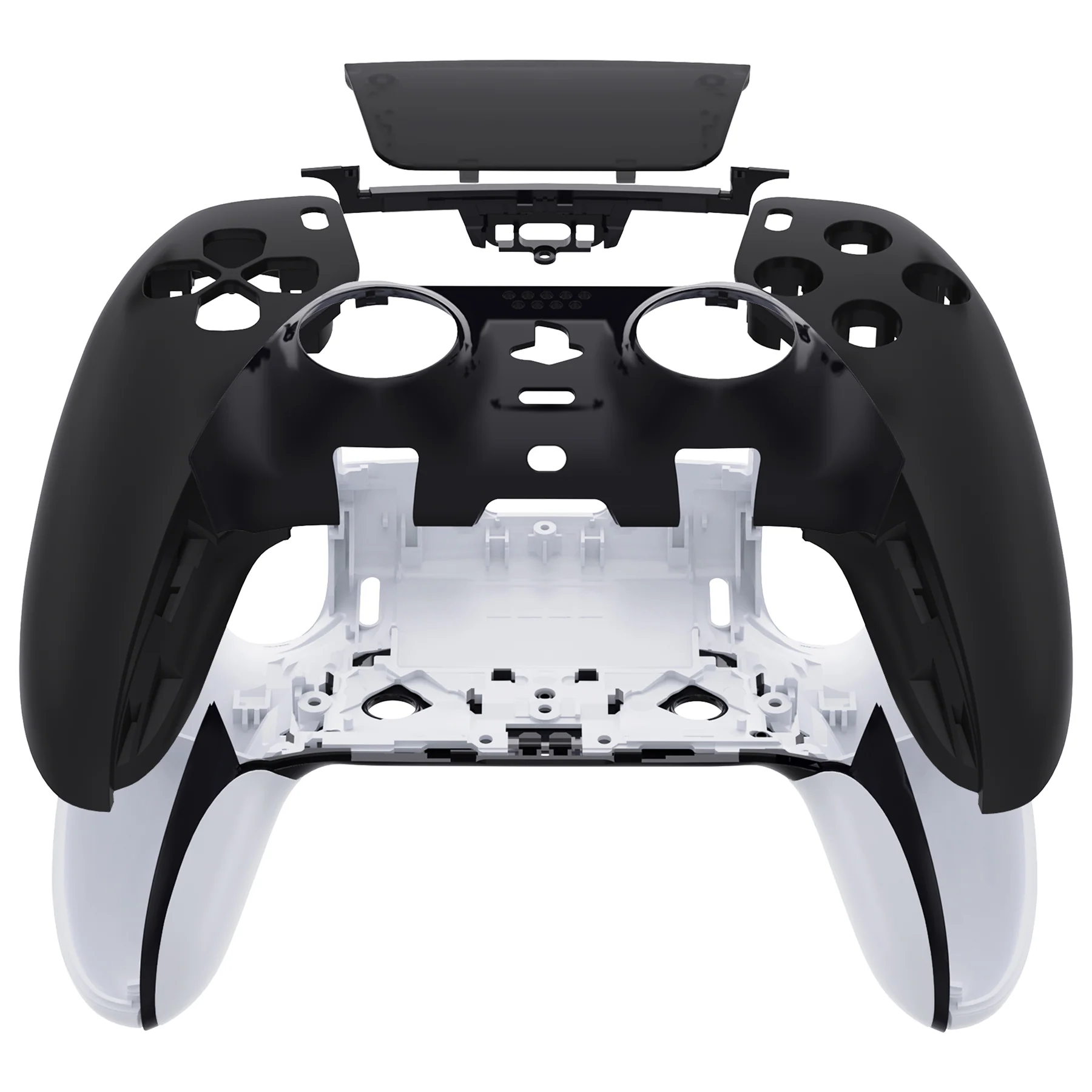 eXtremeRate Replacement Left Right Front Housing Shell with Touchpad Compatible with PS5 Edge Controller - Black - Image 2
