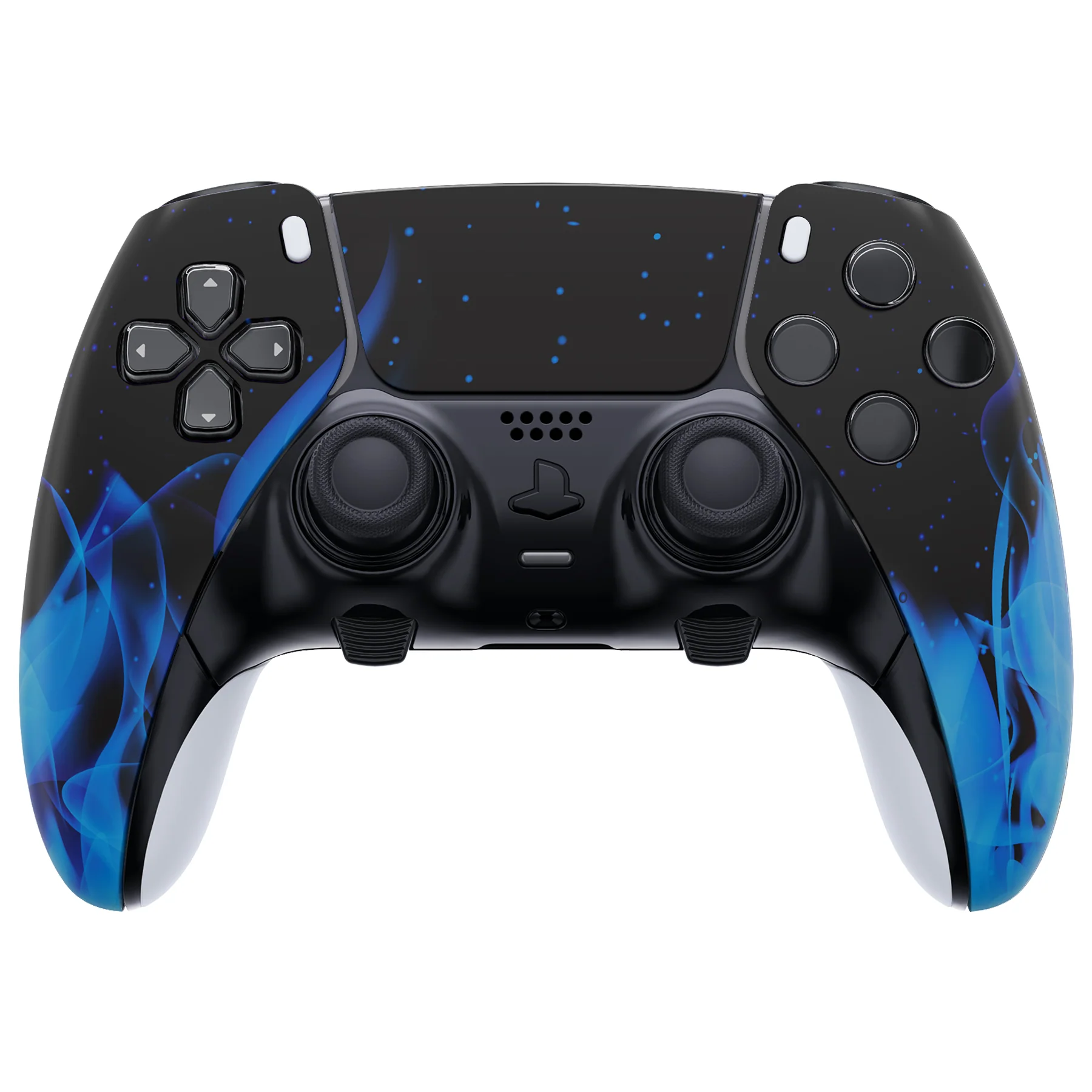 eXtremeRate Replacement Left Right Front Housing Shell with Touchpad Compatible with PS5 Edge Controller - Blue Flame - Image 4