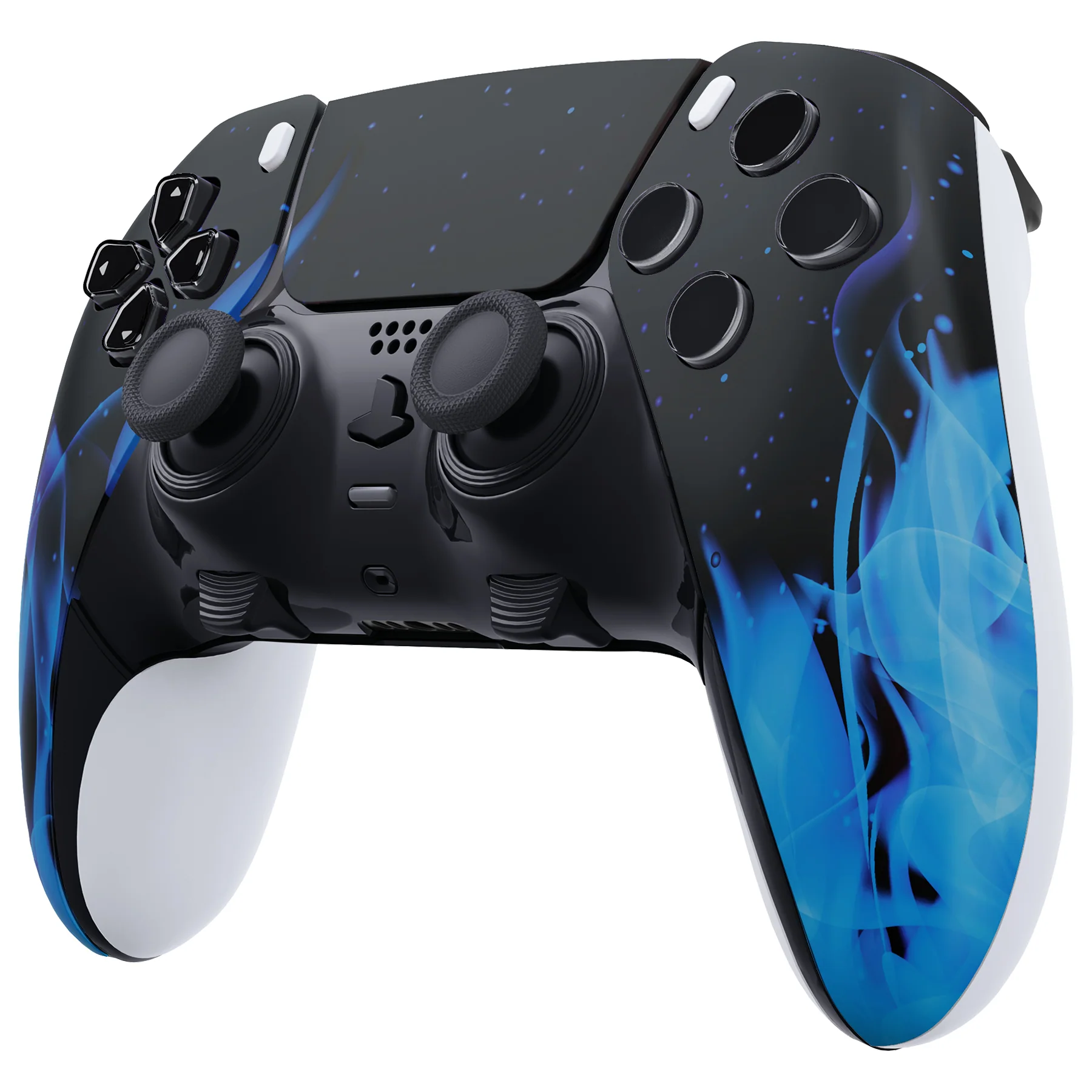 eXtremeRate Replacement Left Right Front Housing Shell with Touchpad Compatible with PS5 Edge Controller - Blue Flame - Image 5