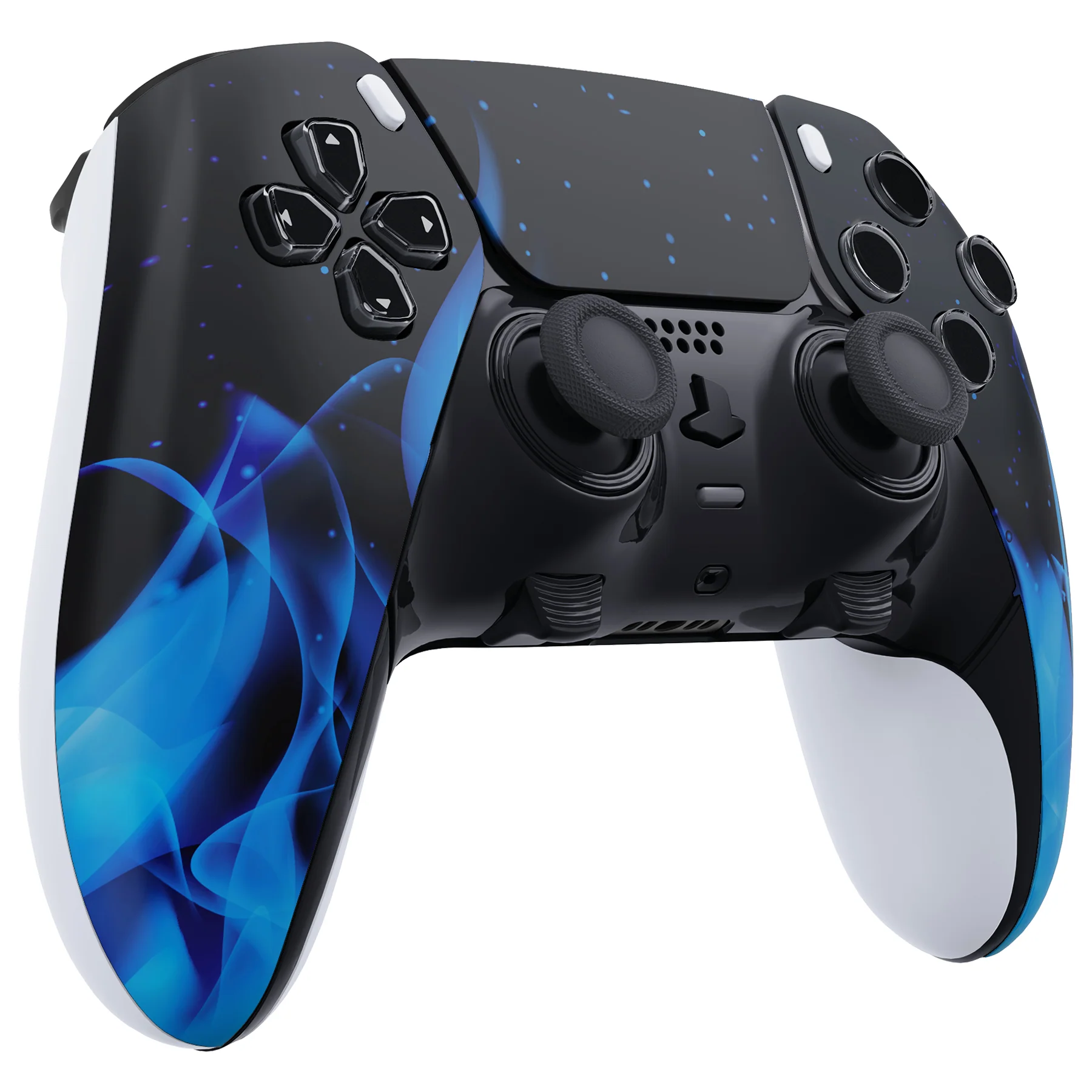 eXtremeRate Replacement Left Right Front Housing Shell with Touchpad Compatible with PS5 Edge Controller - Blue Flame - Image 6
