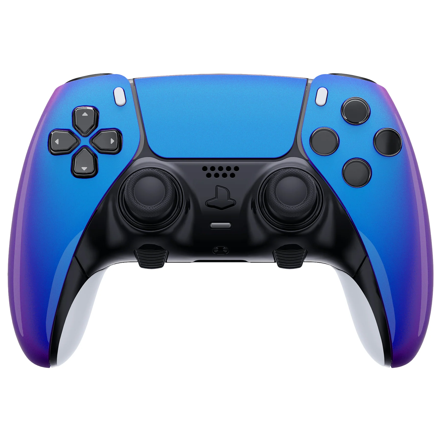 eXtremeRate Replacement Left Right Front Housing Shell with Touchpad Compatible with PS5 Edge Controller - Chameleon Purple Blue - Image 4