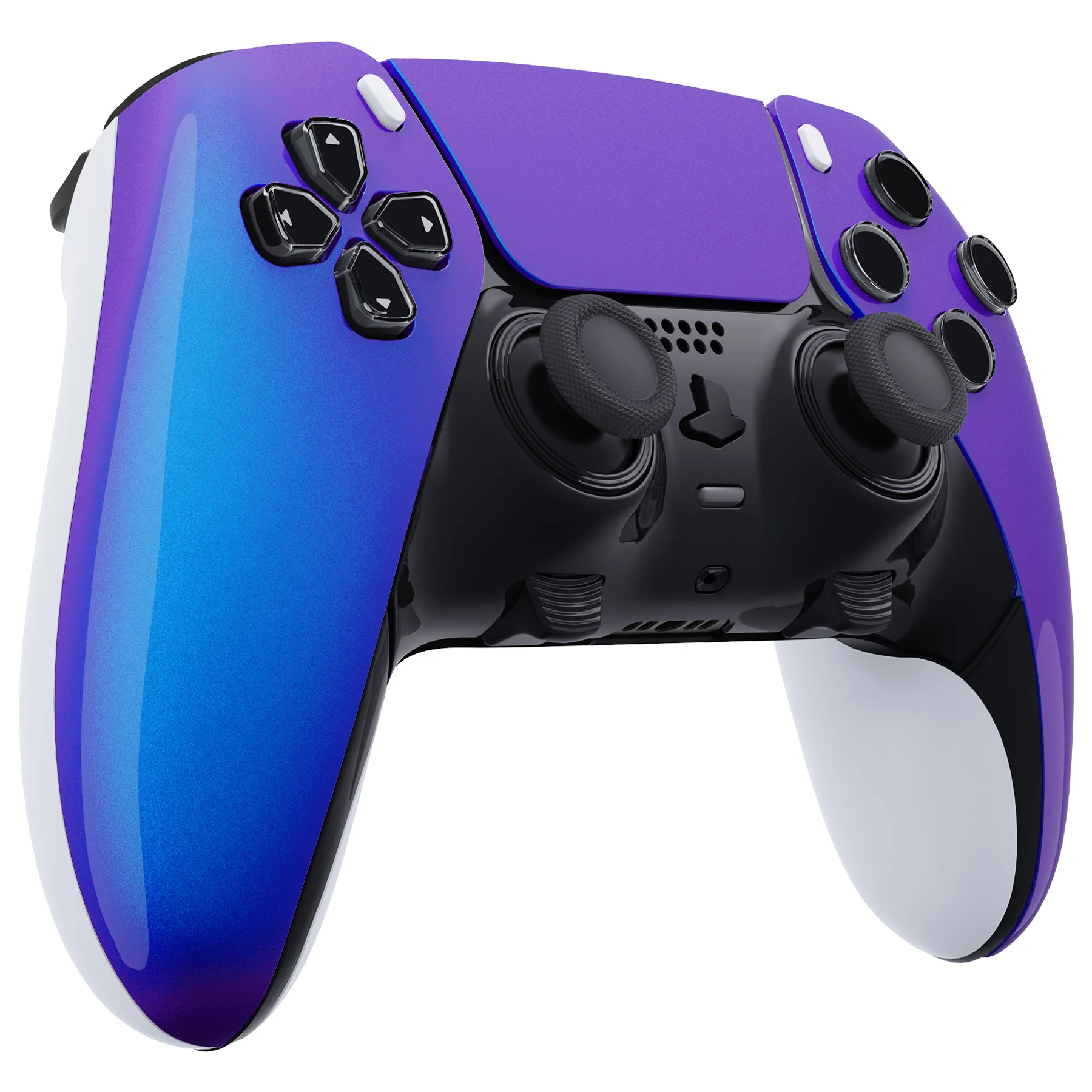 eXtremeRate Replacement Left Right Front Housing Shell with Touchpad Compatible with PS5 Edge Controller - Chameleon Purple Blue - Image 6