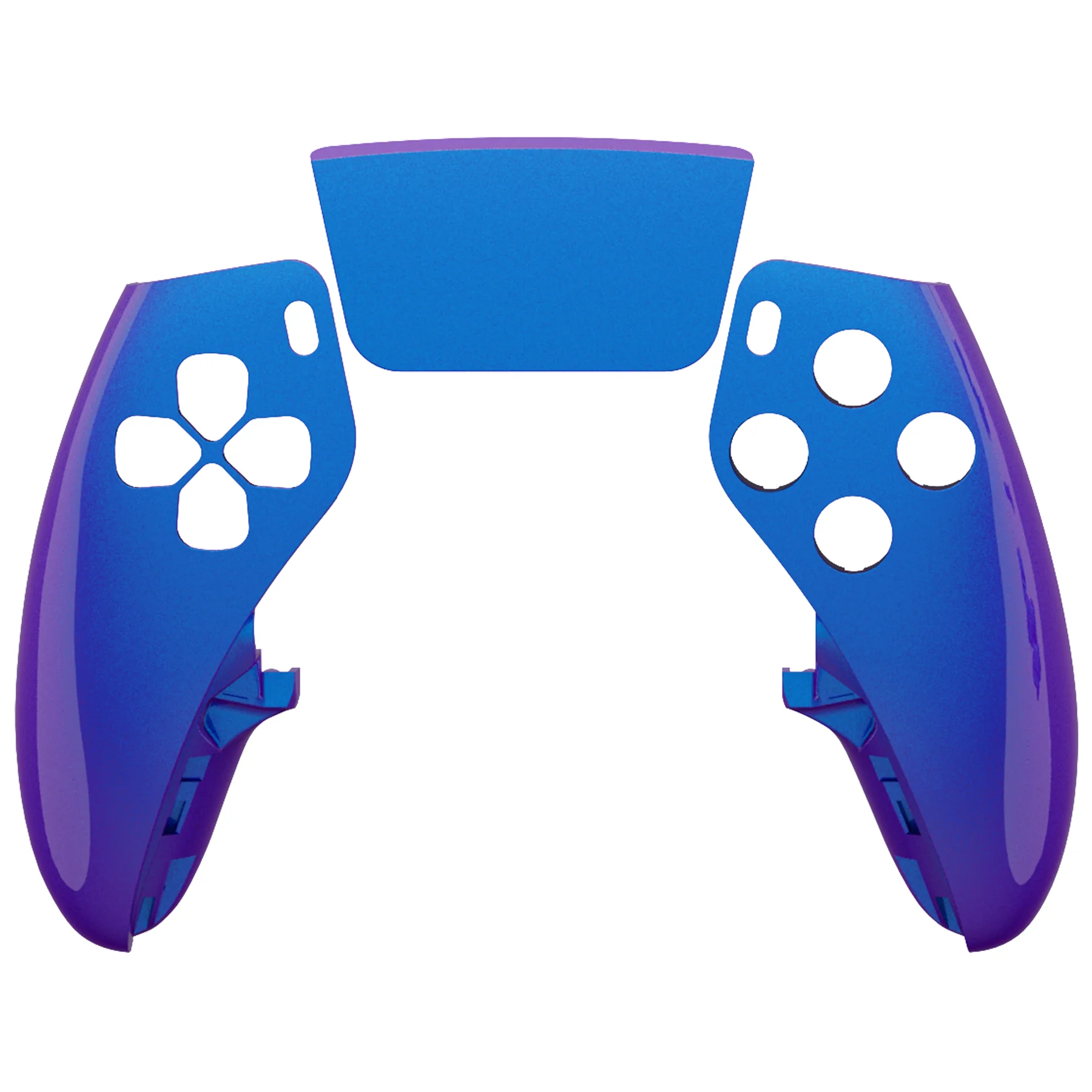 eXtremeRate Replacement Left Right Front Housing Shell with Touchpad Compatible with PS5 Edge Controller - Chameleon Purple Blue - Image 7