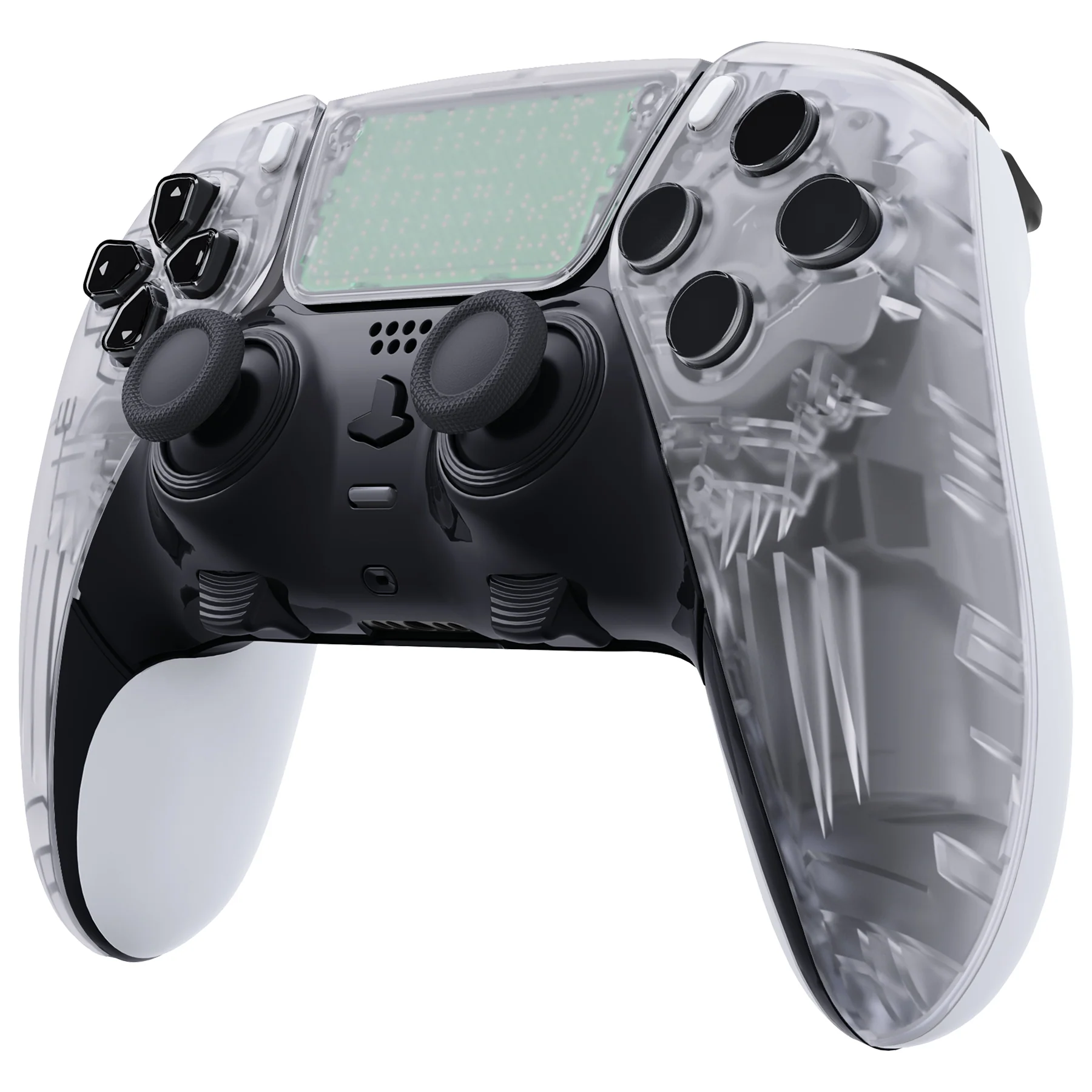eXtremeRate Replacement Left Right Front Housing Shell with Touchpad Compatible with PS5 Edge Controller - Clear - Image 3