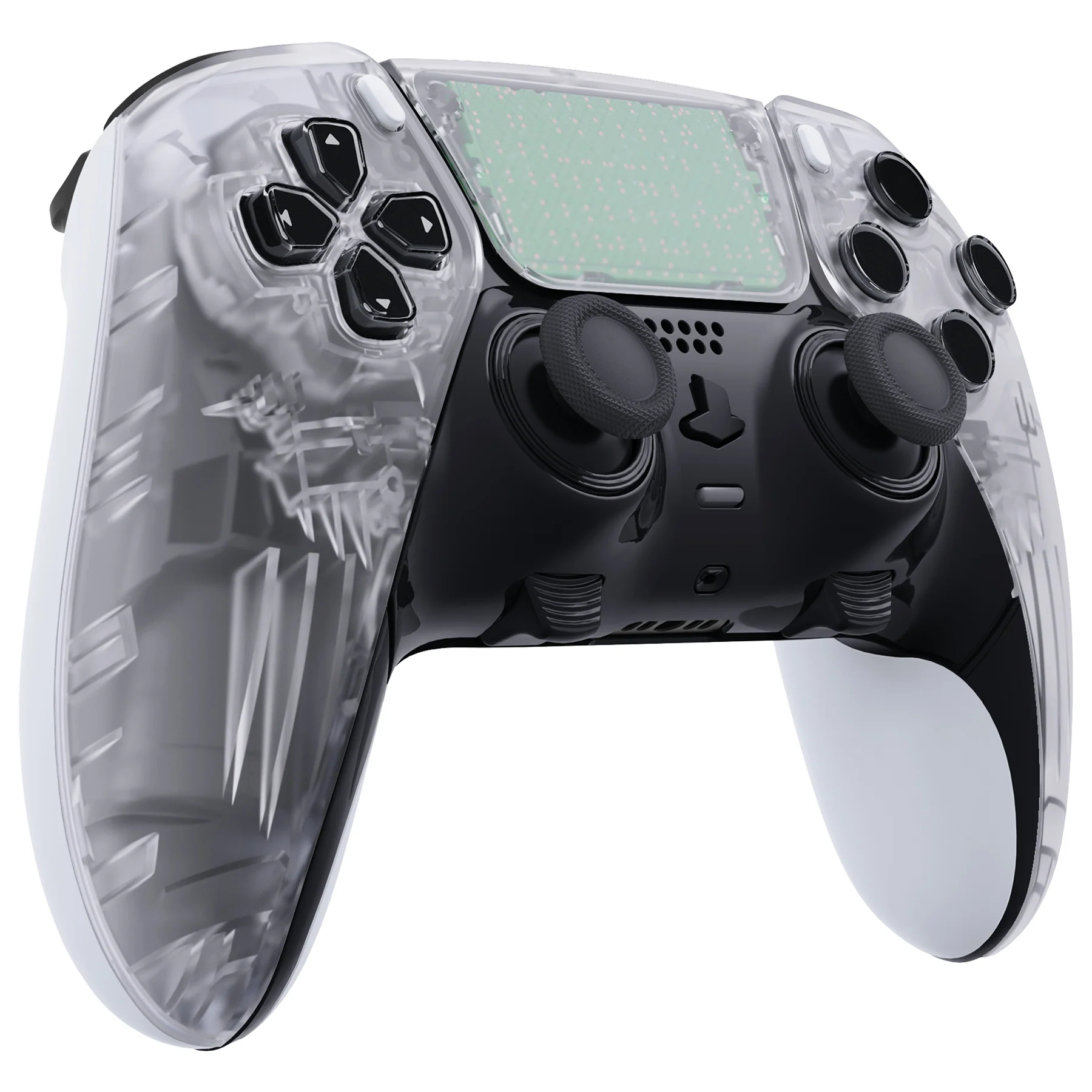eXtremeRate Replacement Left Right Front Housing Shell with Touchpad Compatible with PS5 Edge Controller - Clear - Image 4
