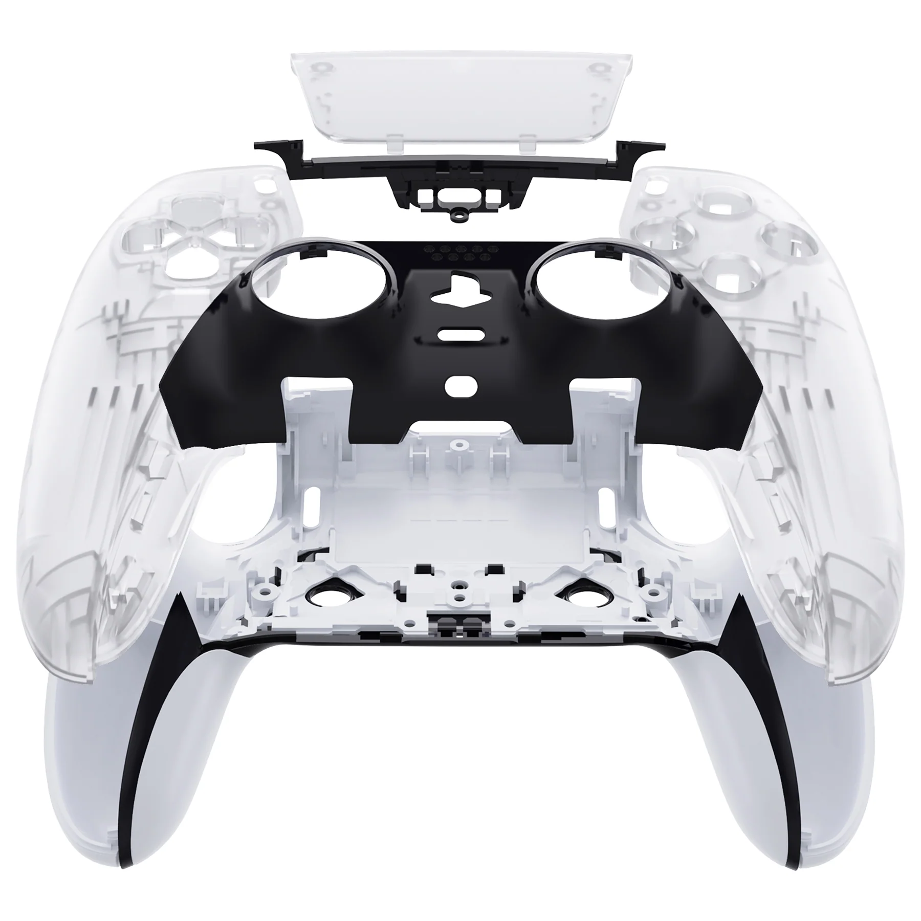 eXtremeRate Replacement Left Right Front Housing Shell with Touchpad Compatible with PS5 Edge Controller - Clear - Image 5