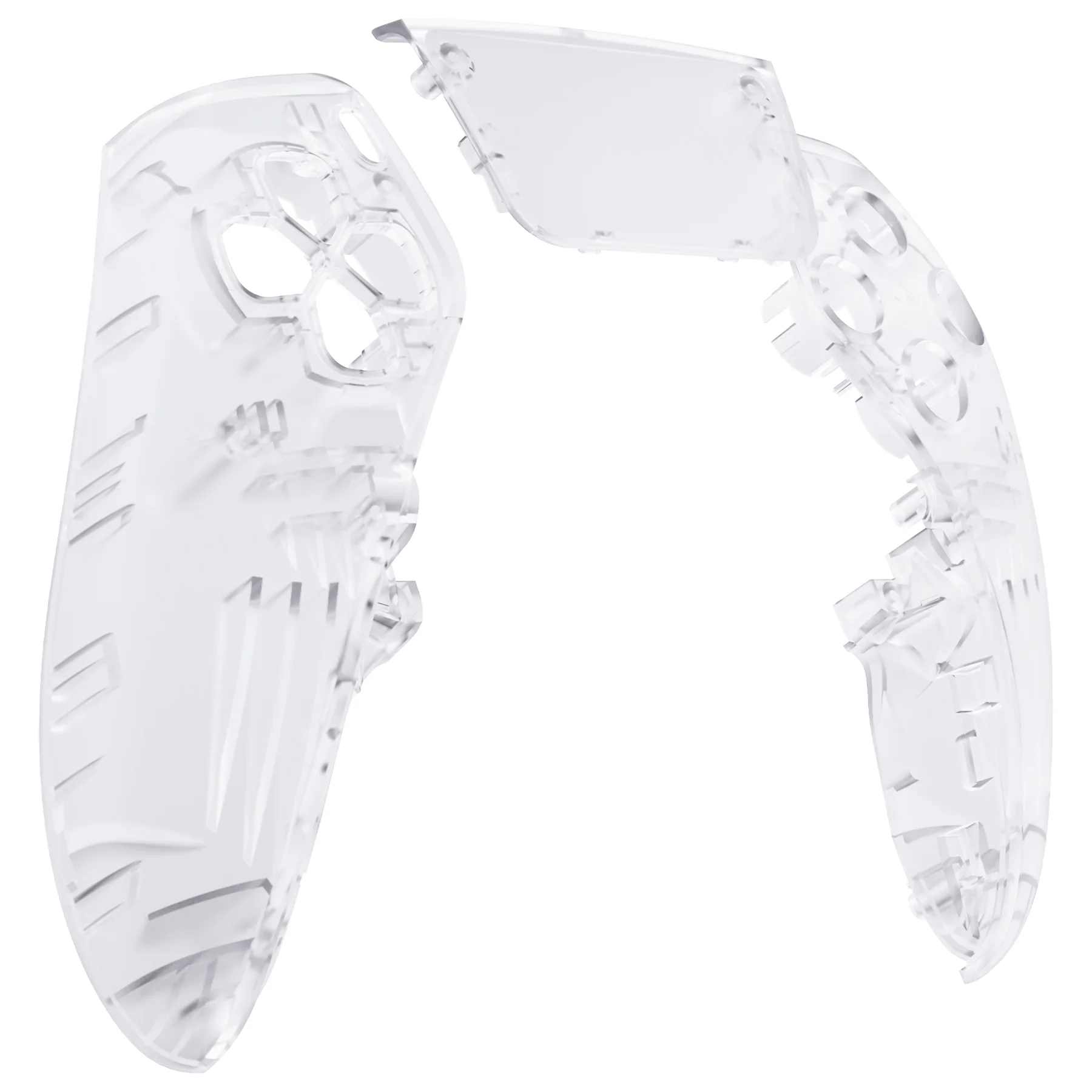 eXtremeRate Replacement Left Right Front Housing Shell with Touchpad Compatible with PS5 Edge Controller - Clear - Image 8
