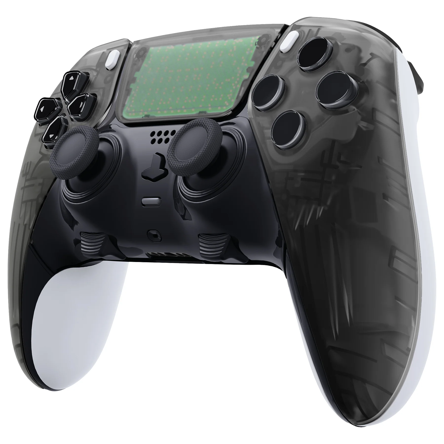 eXtremeRate Replacement Left Right Front Housing Shell with Touchpad Compatible with PS5 Edge Controller - Clear Black - Image 3
